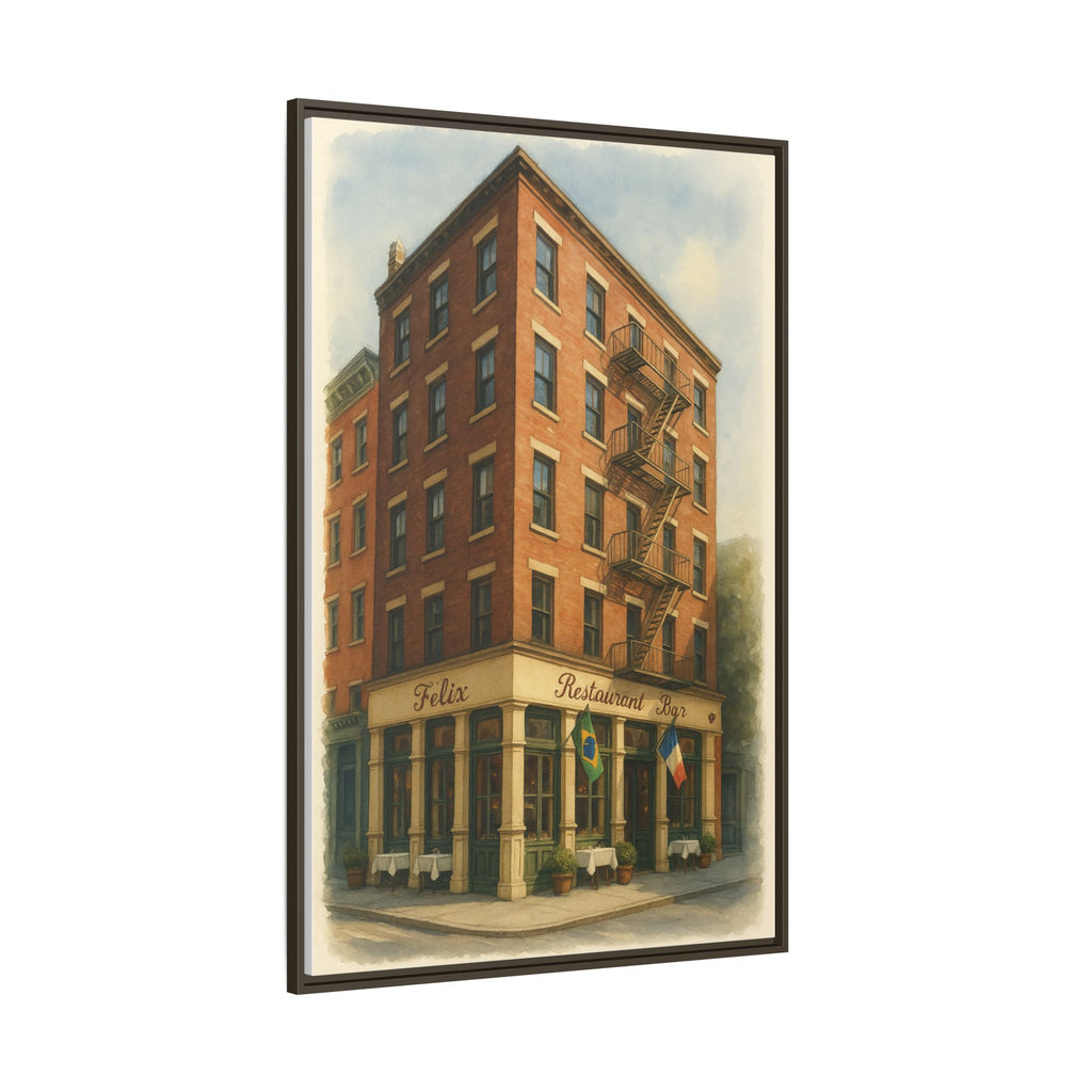 Felix — Restaurant Print | Matte Canvas + Wooden Frame