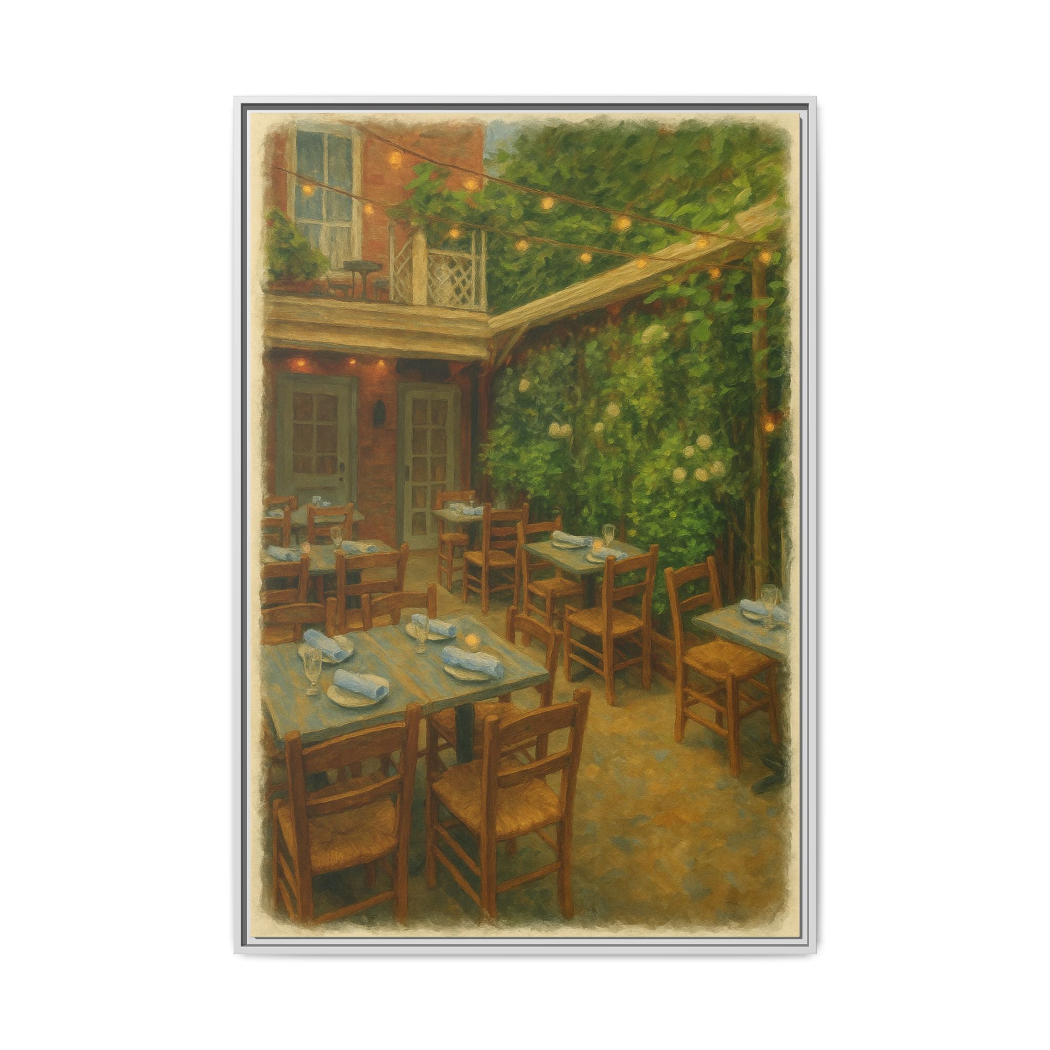 Palma — Restaurant Print | Matte Canvas + Wooden Frame