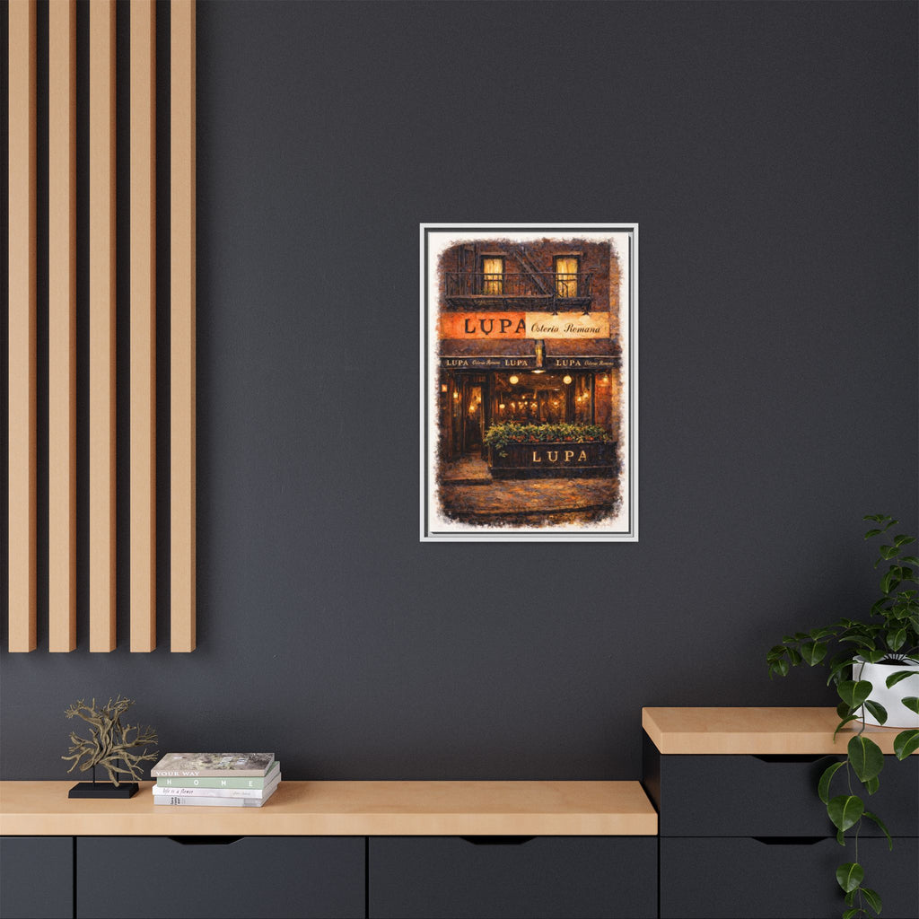 Lupa Osteria Romana — Restaurant Print | Matte Canvas + Wooden Frame