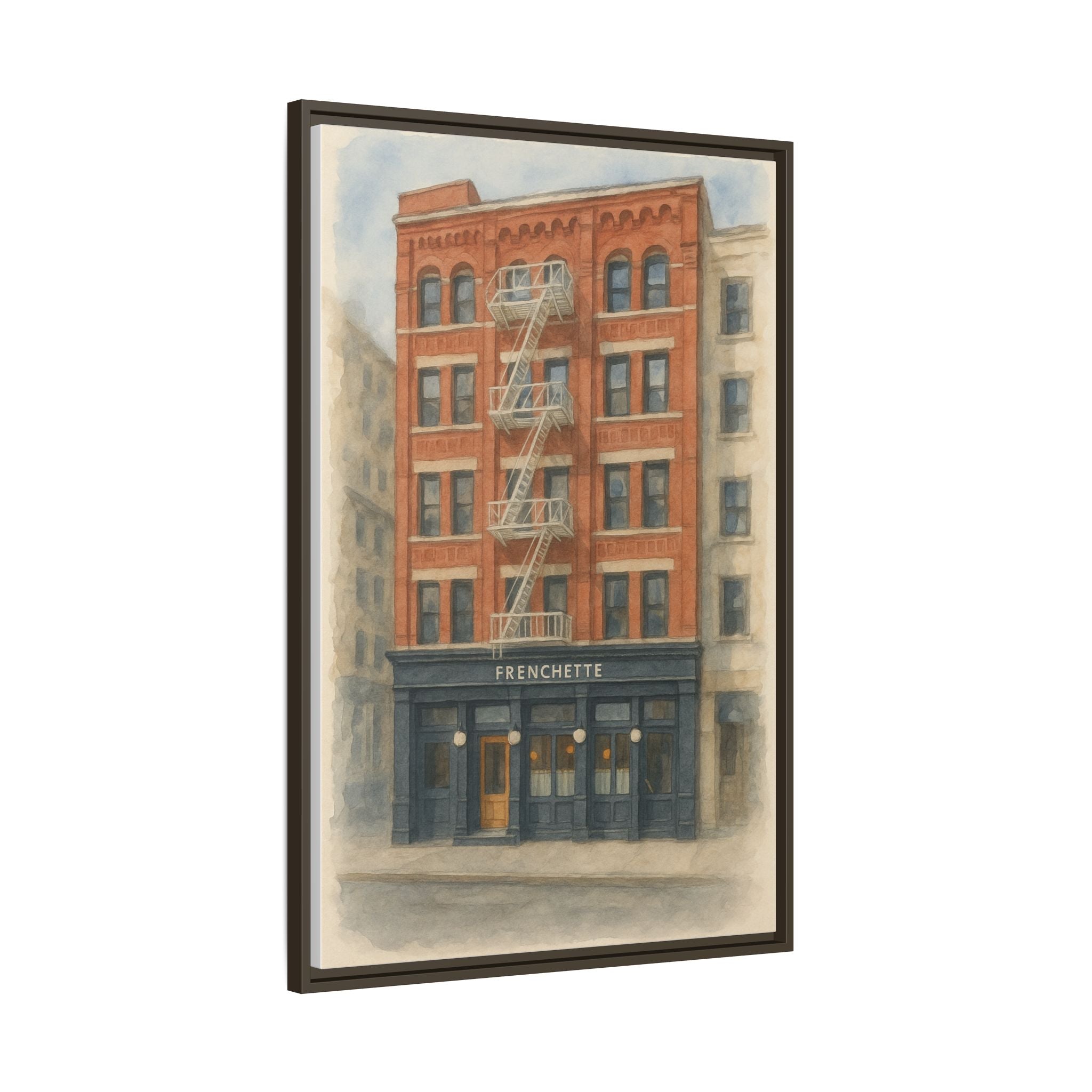 Frenchette Restaurant — Restaurant Print | Matte Canvas + Wooden Frame