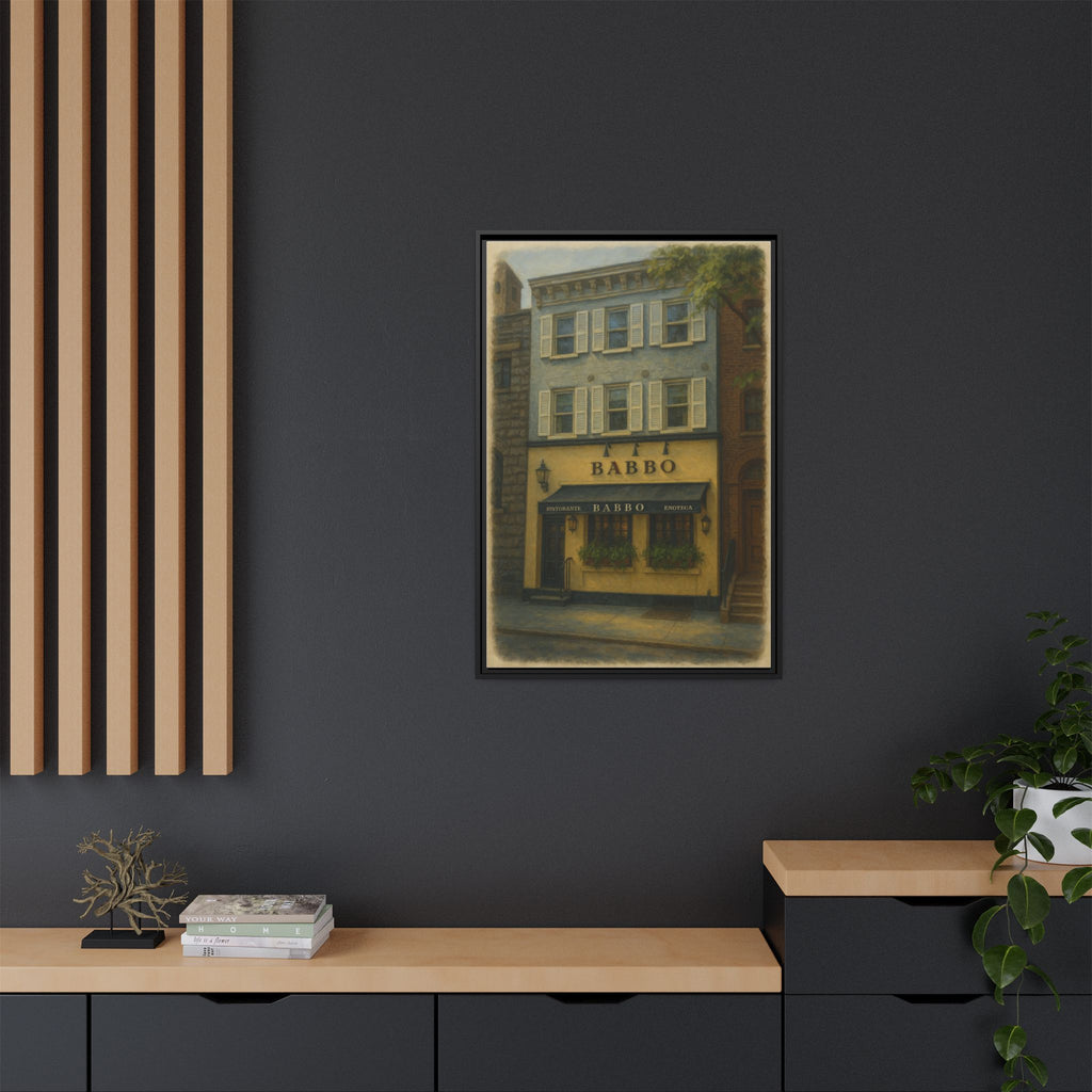 Babbo — Restaurant Print | Matte Canvas + Wooden Frame