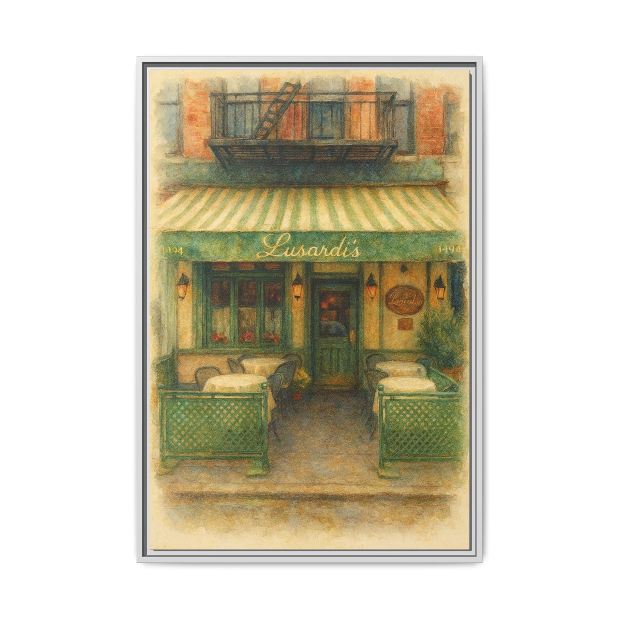 Lusardi's — Restaurant Print | Matte Canvas + Wooden Frame
