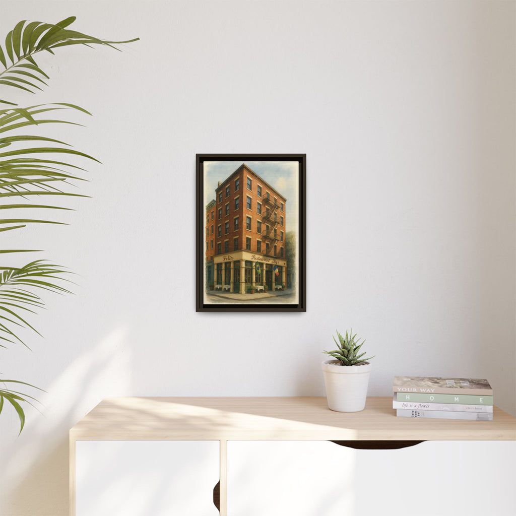 Felix — Restaurant Print | Matte Canvas + Wooden Frame