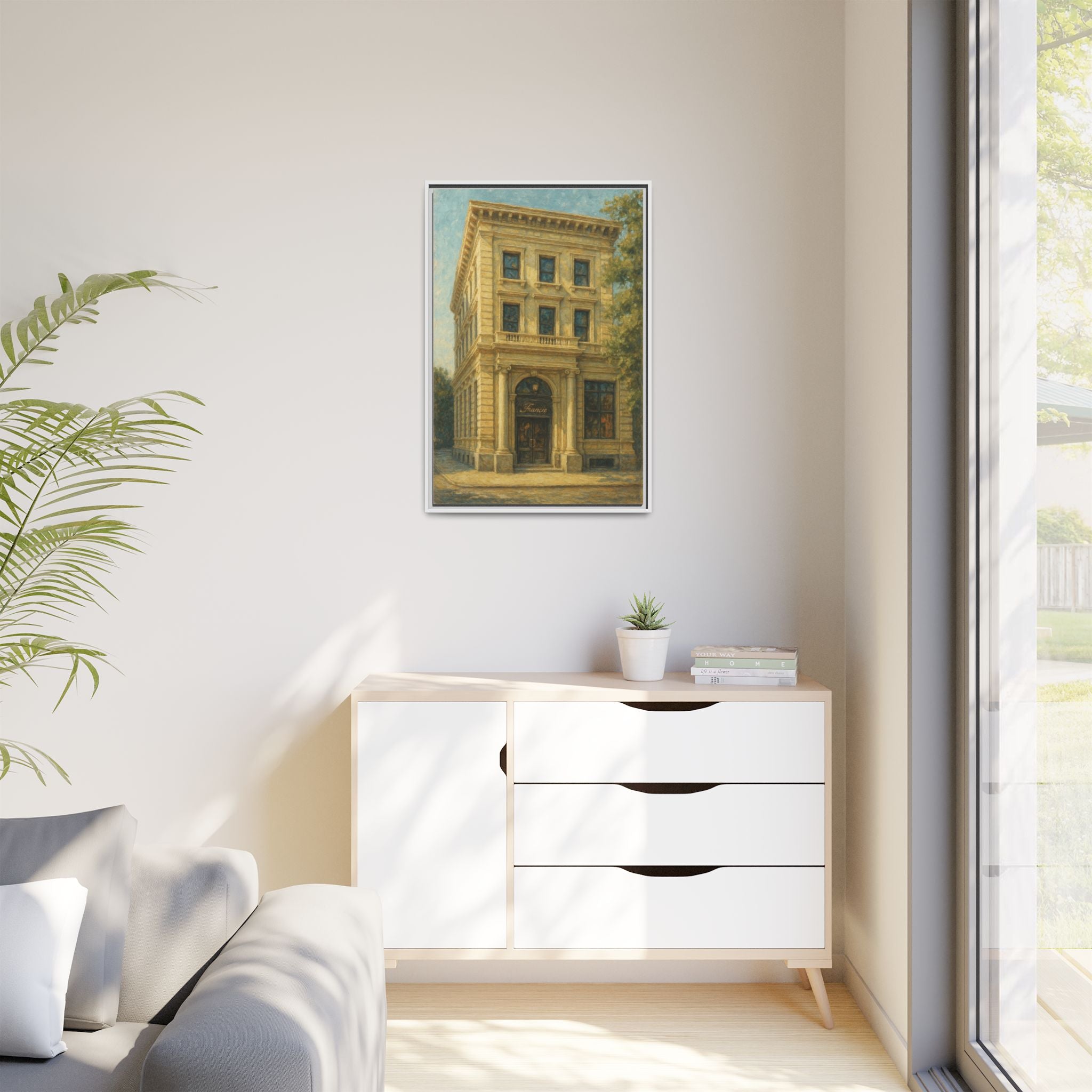 Francie — Restaurant Print | Matte Canvas + Wooden Frame