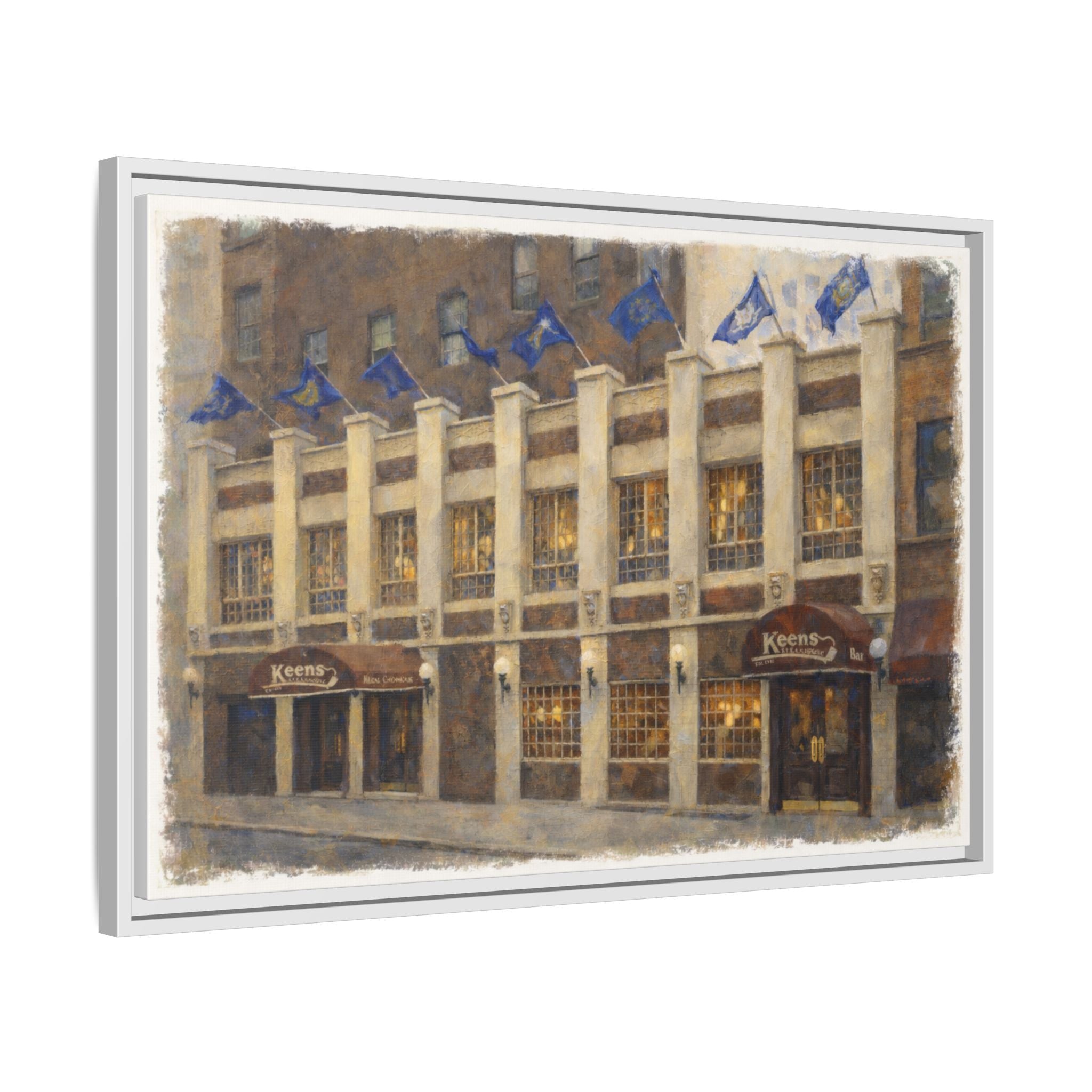 Keens Steakhouse — Restaurant Print | Matte Canvas + Wooden Frame