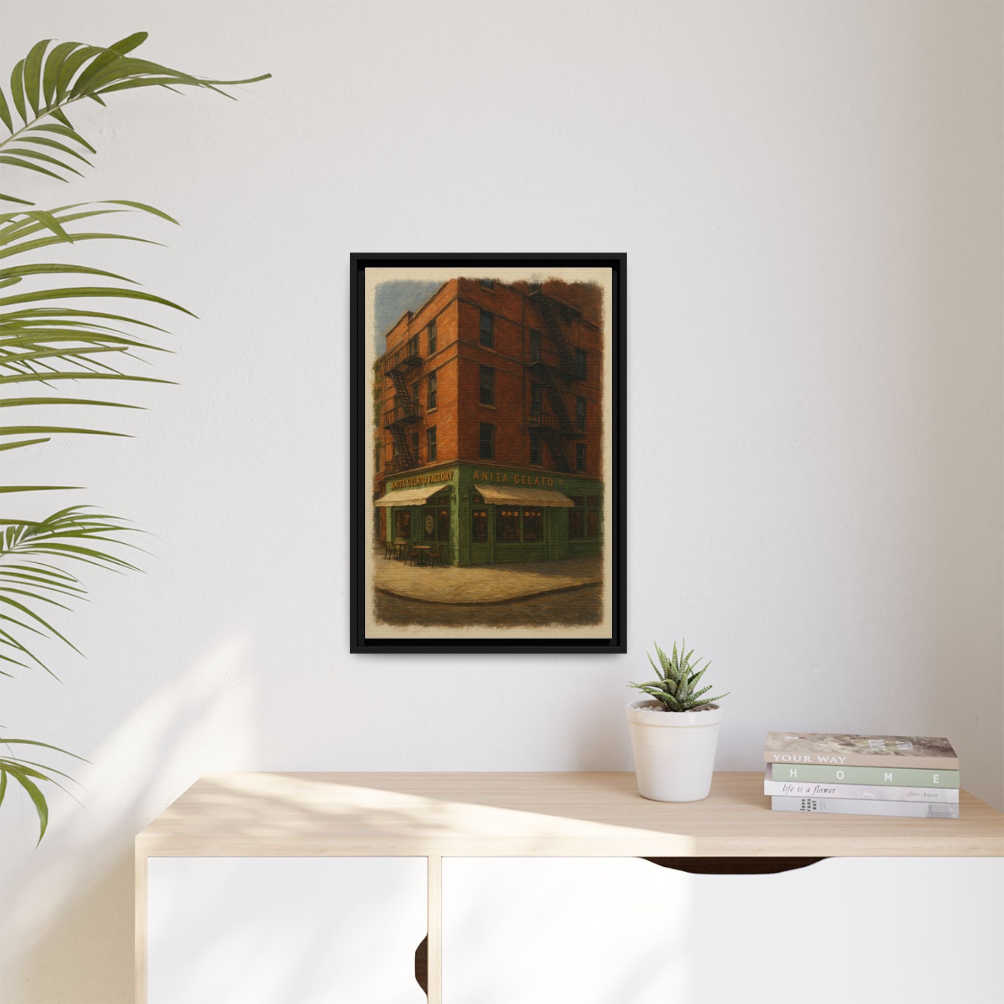 Anita Gelato — Restaurant Print | Matte Canvas + Wooden Frame