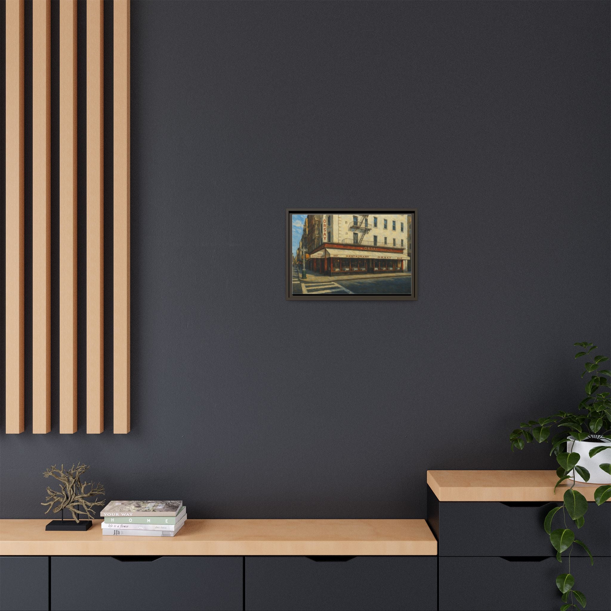 Orsay — Restaurant Print | Matte Canvas + Wooden Frame