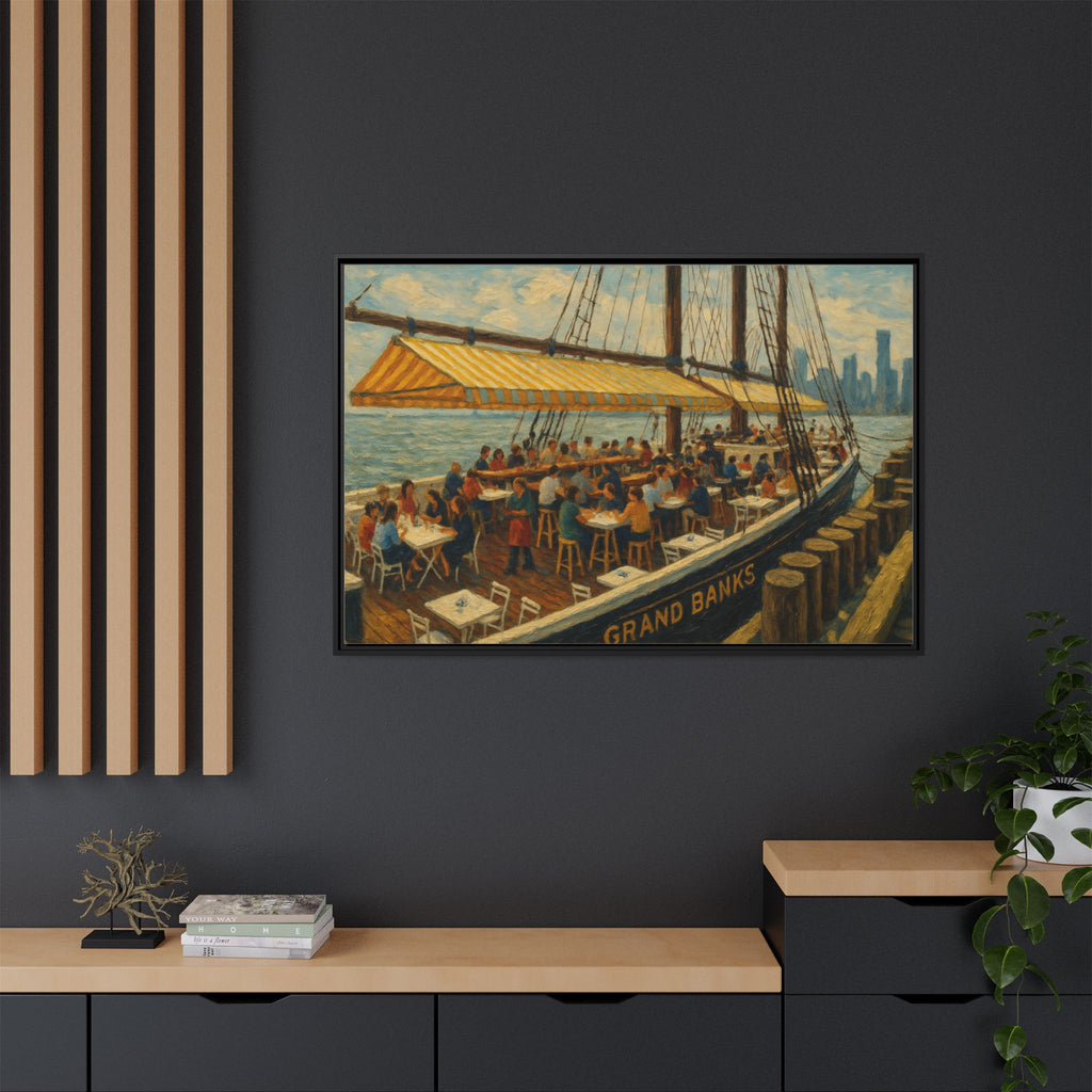 Grand Banks foodie gift restaurant art Manhattan framed print