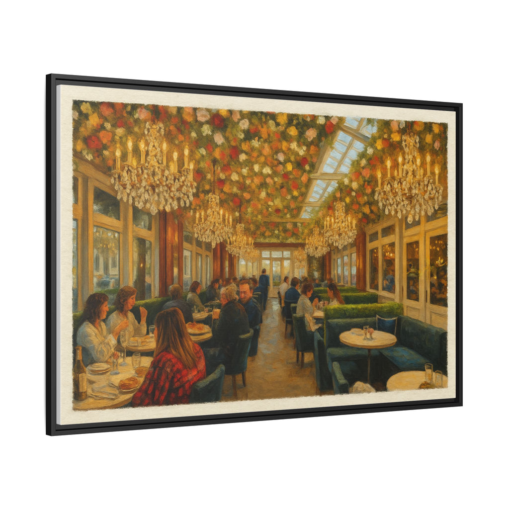 RH Rooftop — Restaurant Print | Matte Canvas + Wooden Frame