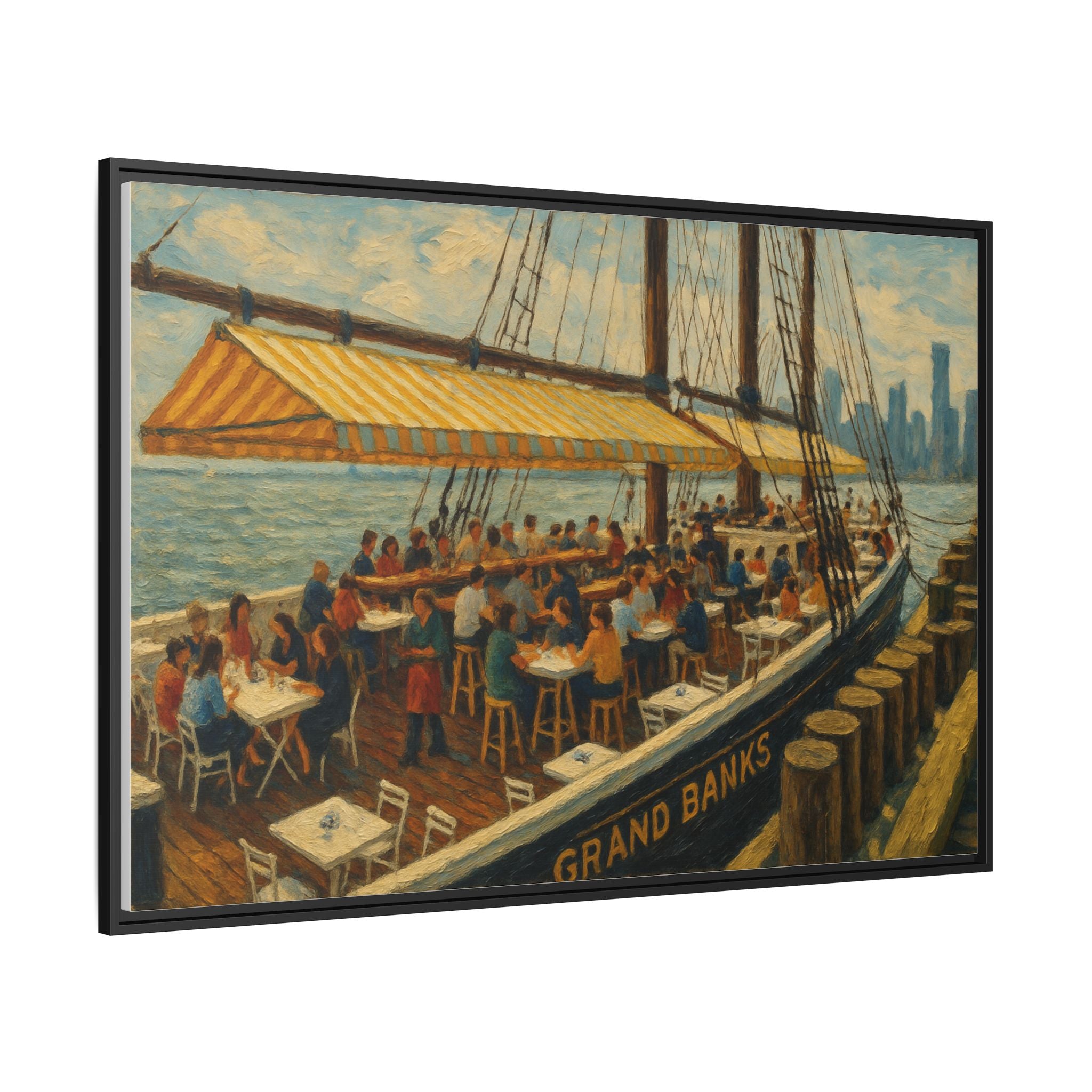 Grand Banks restaurant artwork wedding gift framed canvas