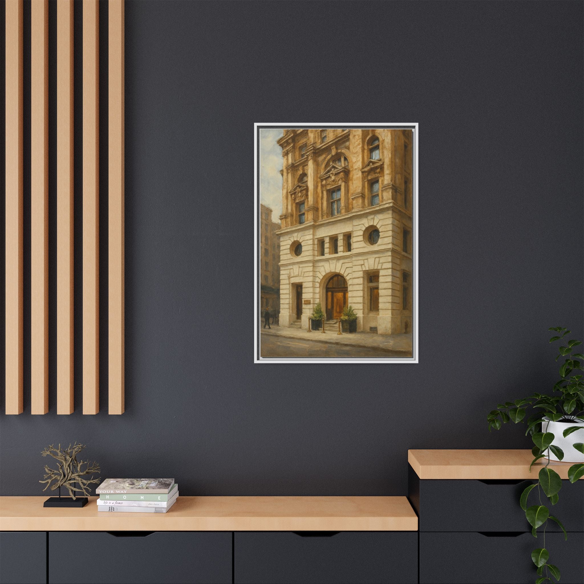 Beef Bar New York — Restaurant Print | Matte Canvas + Wooden Frame