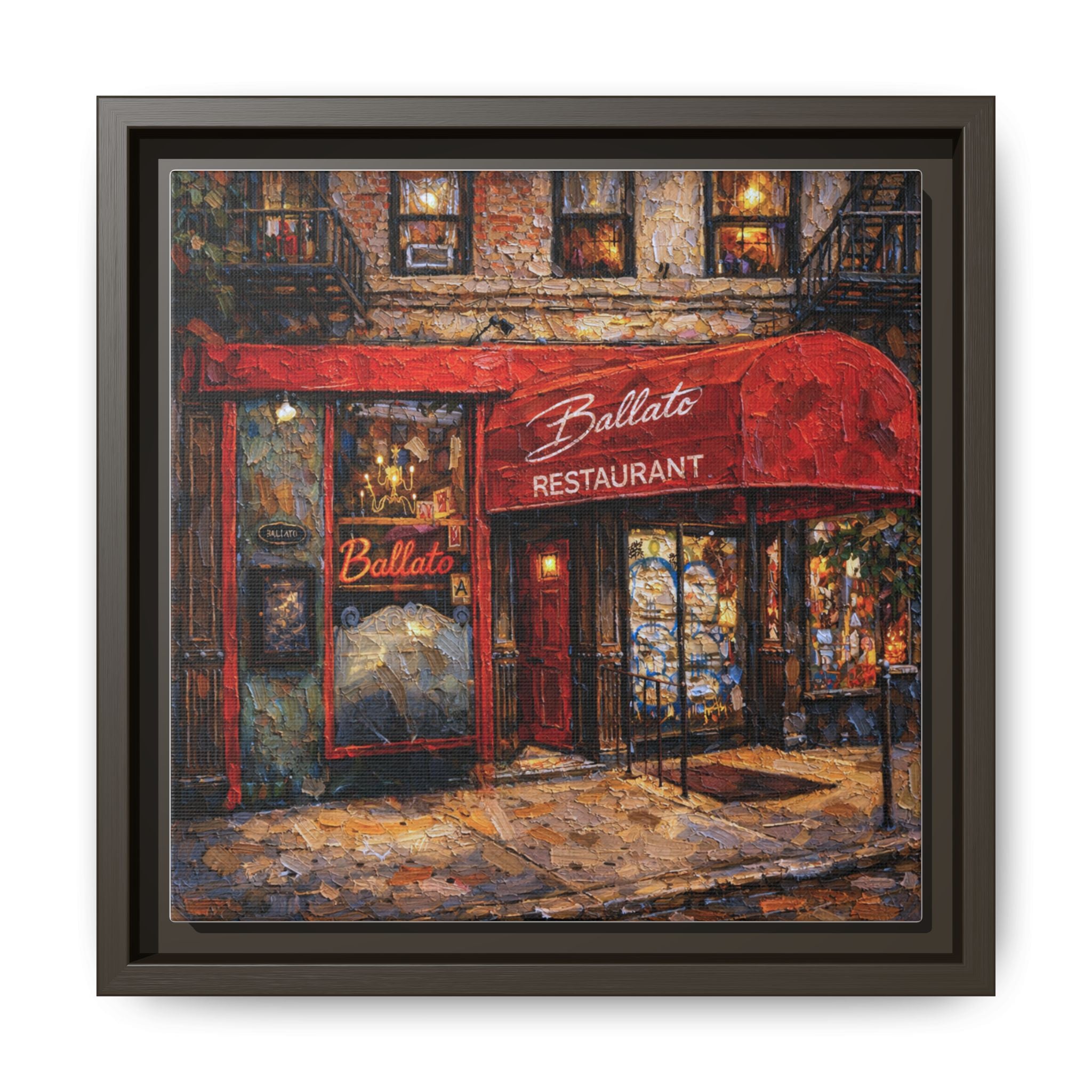 Emilio's Ballato — Restaurant Print | Matte Canvas + Wooden Frame