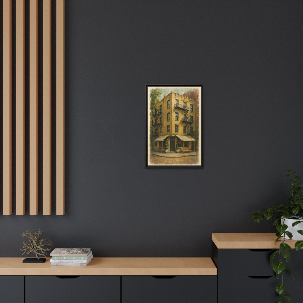 Cafe Cluny — Restaurant Print | Matte Canvas + Wooden Frame