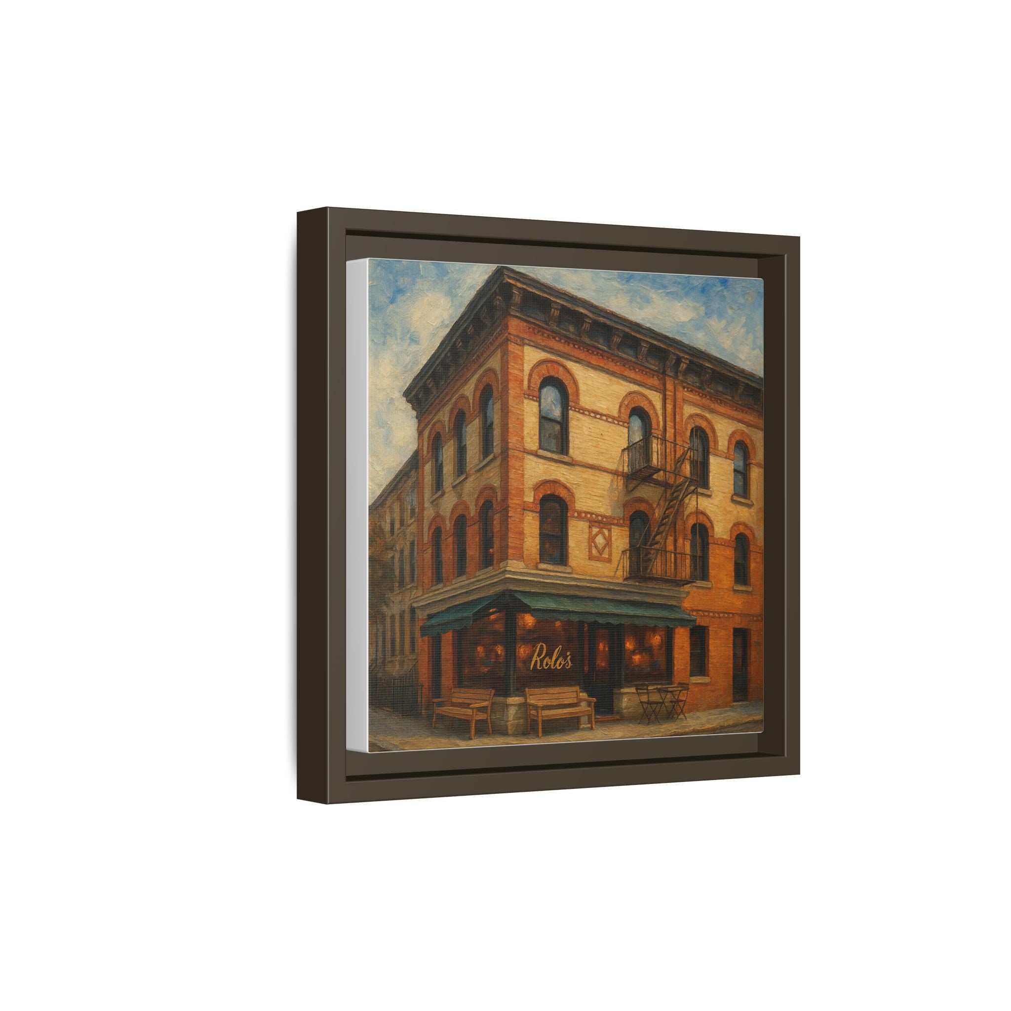 Rolo's — Restaurant Print | Matte Canvas + Wooden Frame