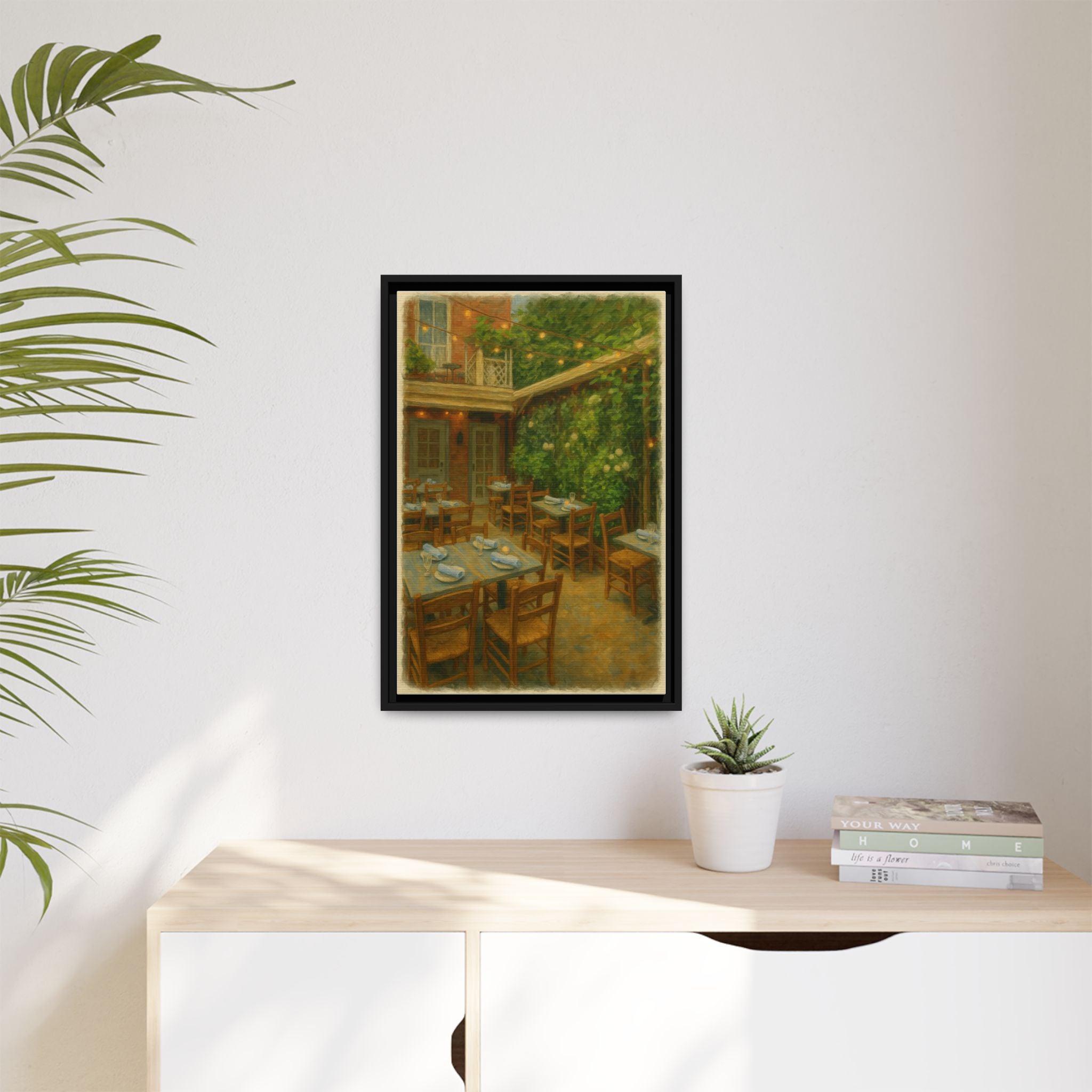 Palma — Restaurant Print | Matte Canvas + Wooden Frame