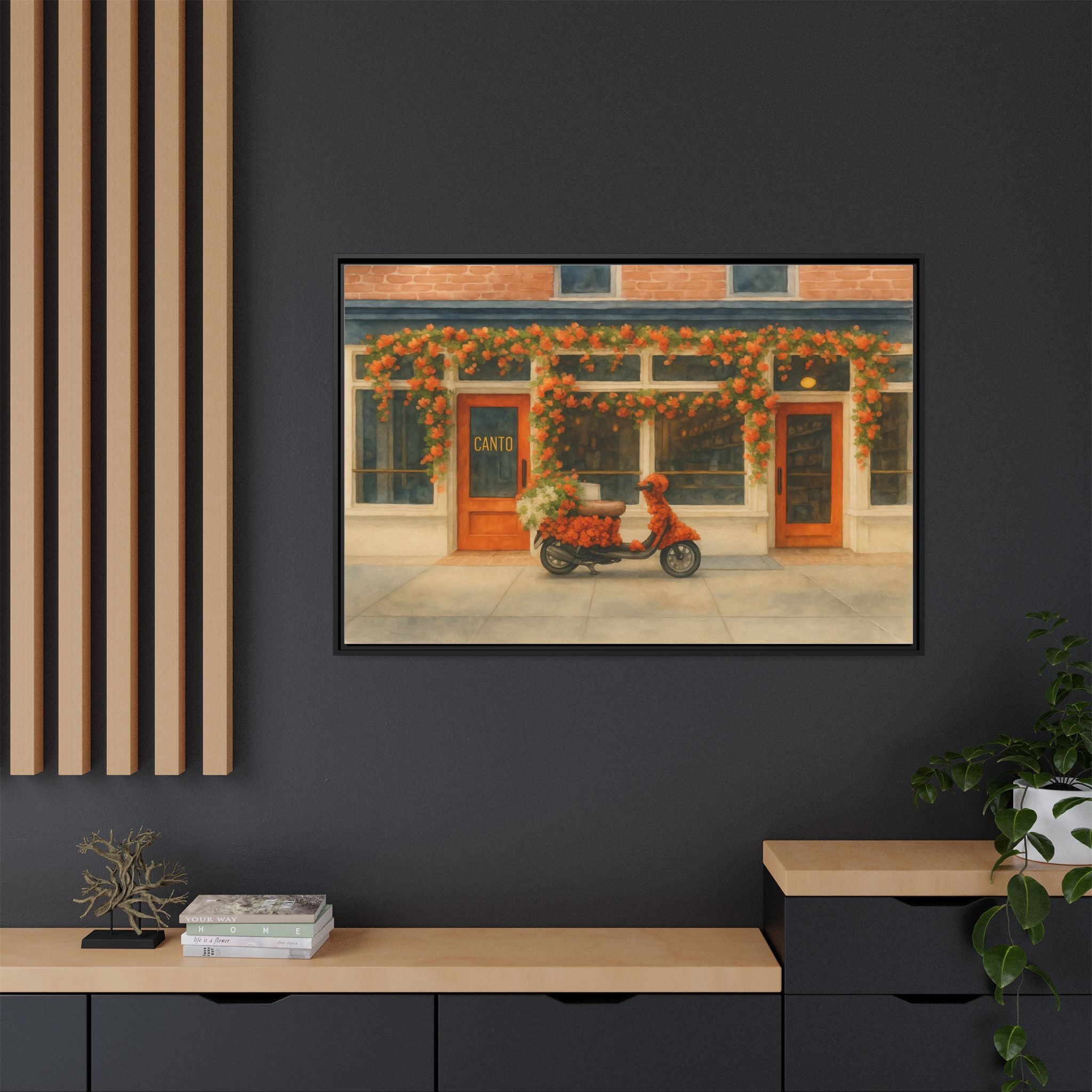 Canto West Village — Restaurant Print | Matte Canvas + Wooden Frame