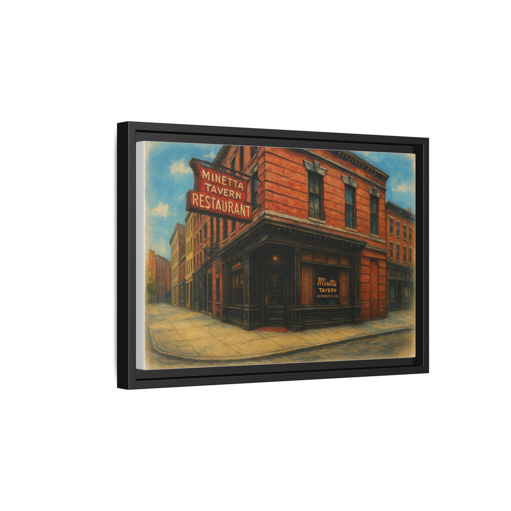 Minetta Tavern — Restaurant Print | Matte Canvas + Wooden Frame
