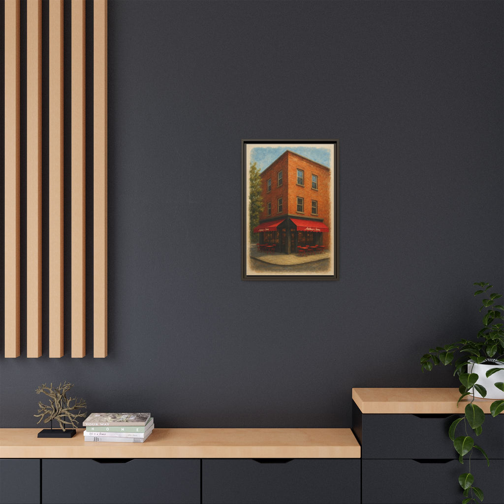 Arthur and Sons — Restaurant Print | Matte Canvas + Wooden Frame