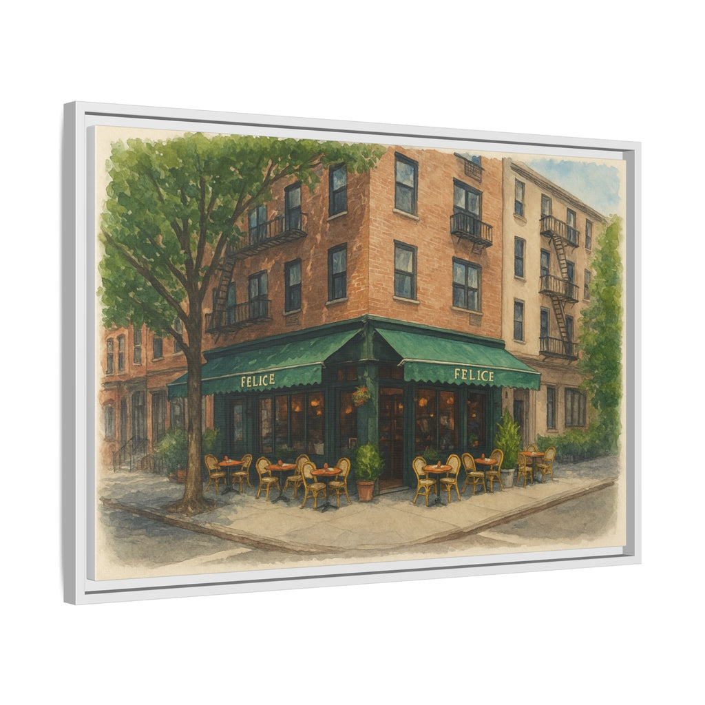 Felice — Restaurant Print | Matte Canvas + Wooden Frame