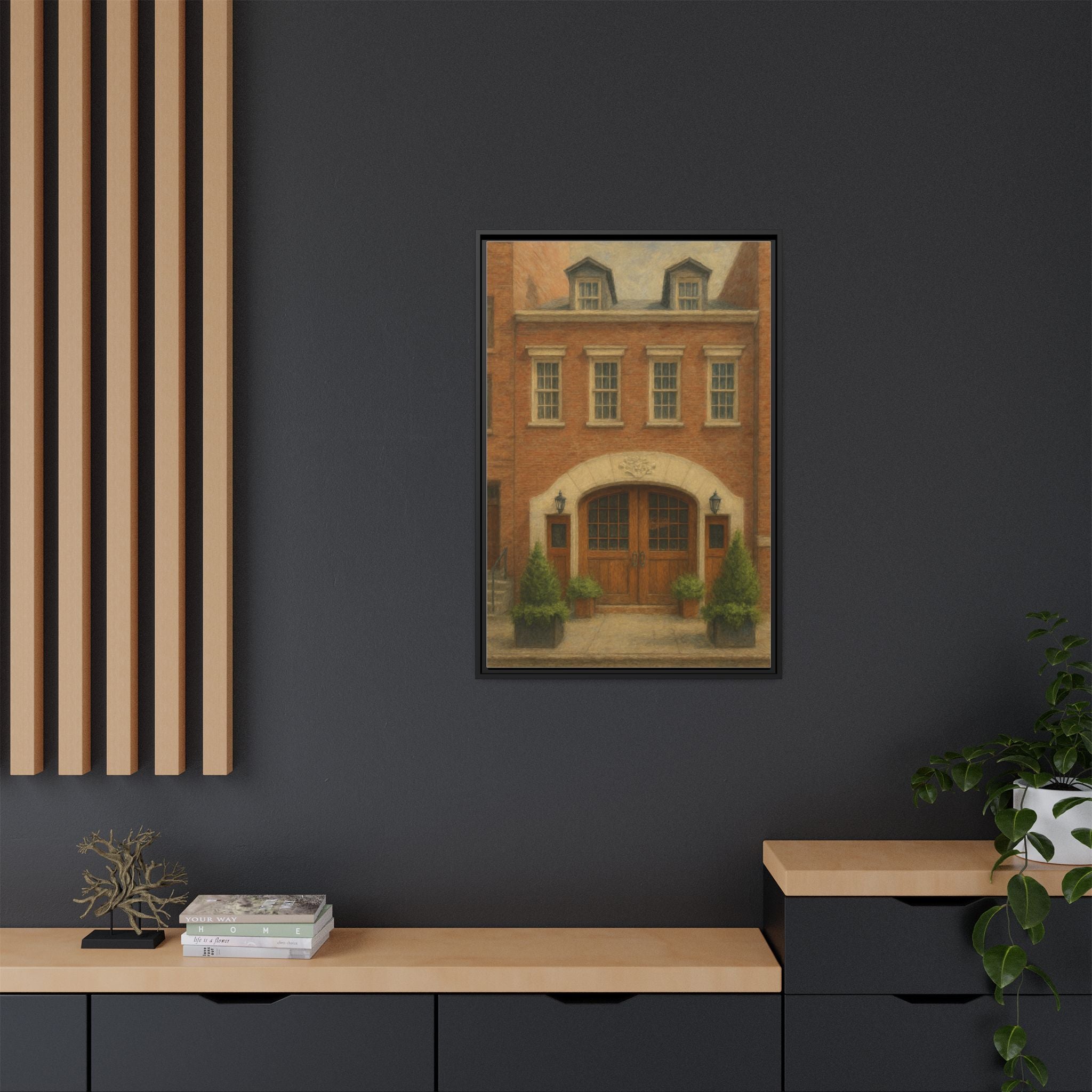 One If By Land, Two If By Sea — Restaurant Print | Matte Canvas + Wooden Frame