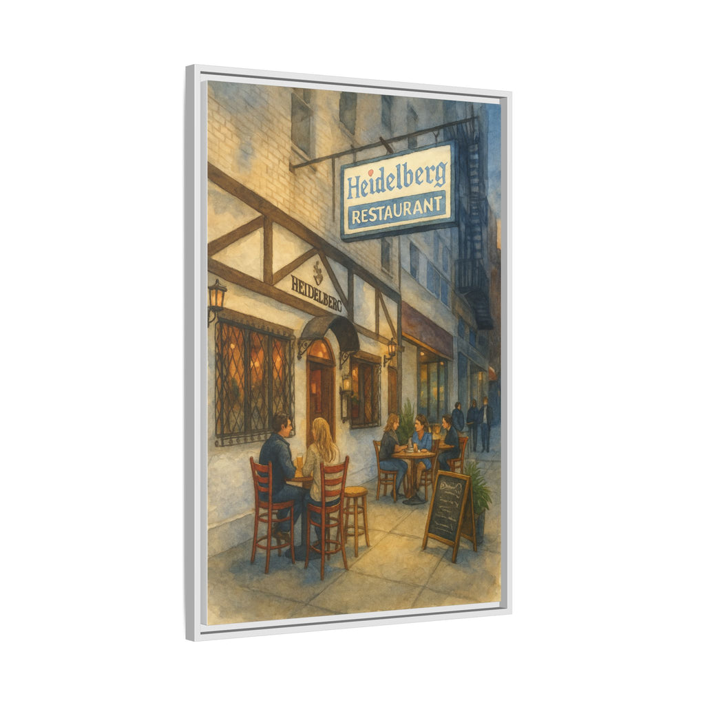 Heidelberg — Restaurant Print | Matte Canvas + Wooden Frame