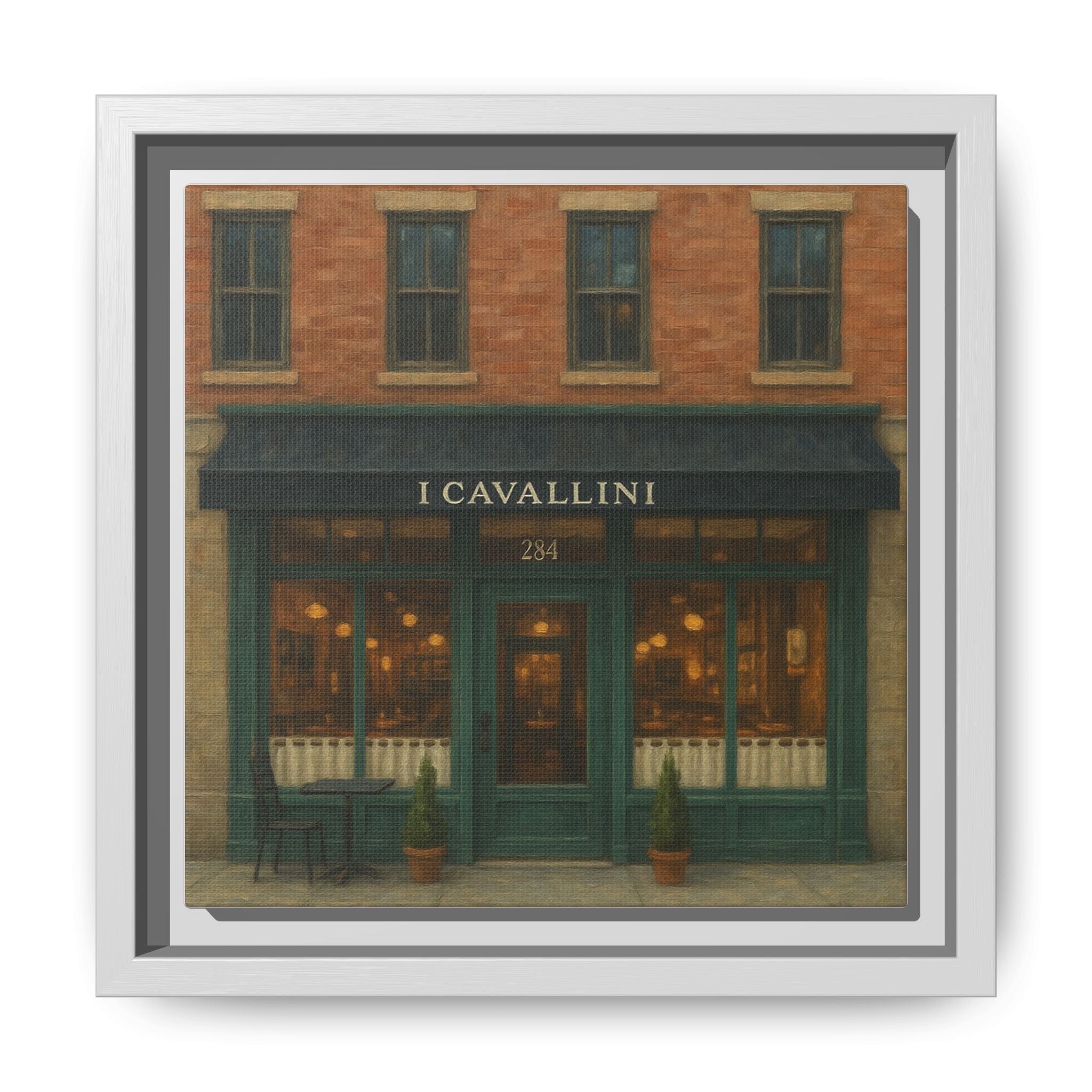 I Cavallini — Restaurant Print | Matte Canvas + Wooden Frame