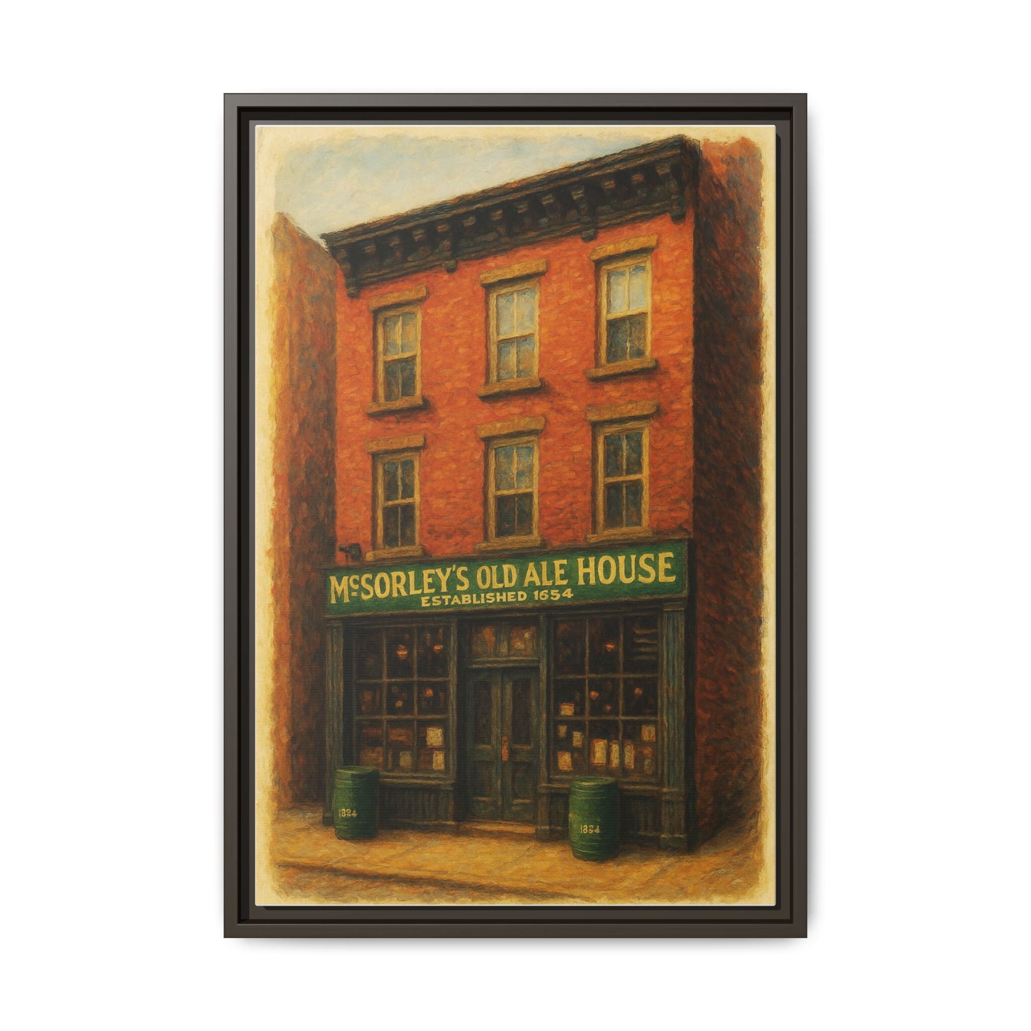 McSorley's Old Ale House — Restaurant Print | Matte Canvas + Wooden Frame