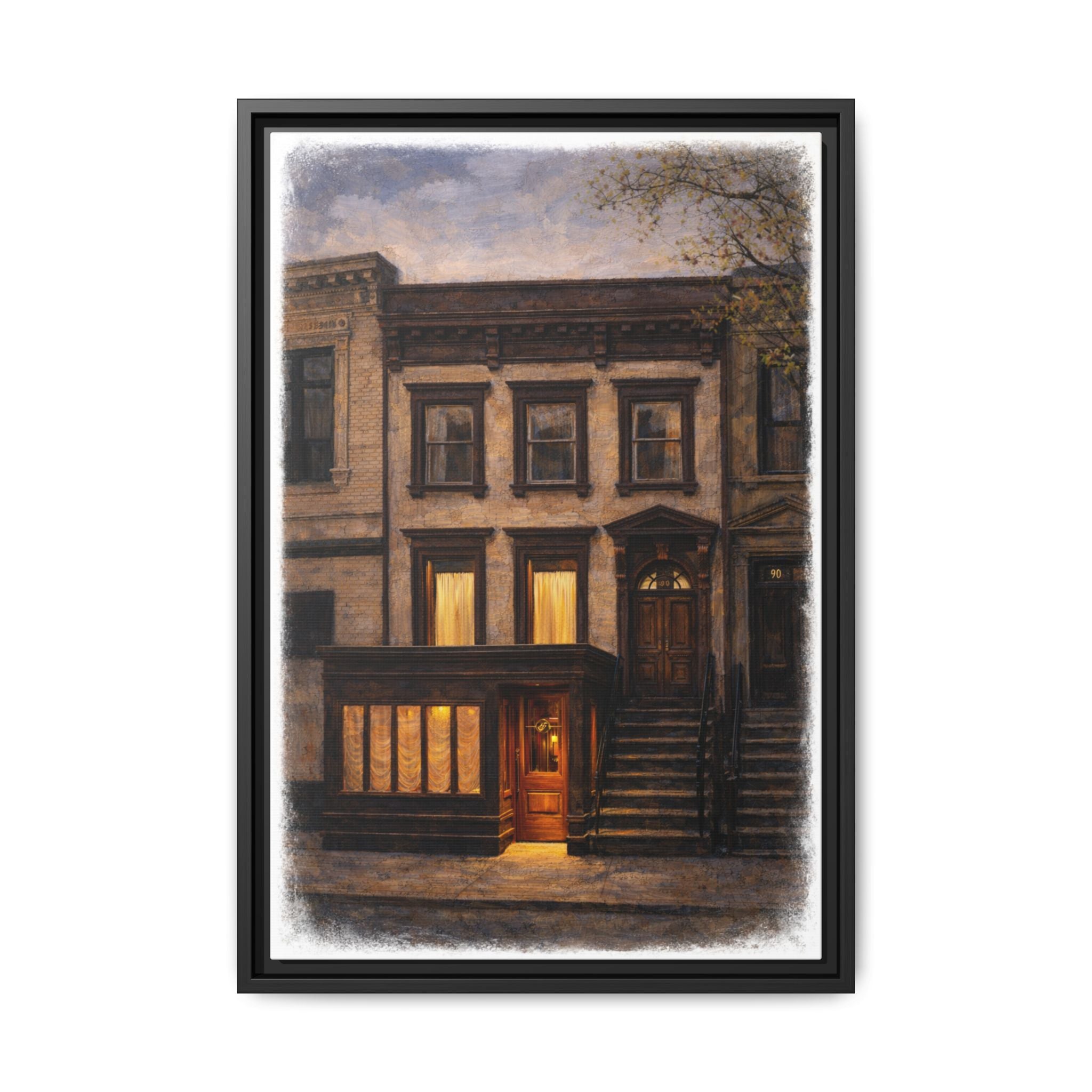 Chez Fifi — Restaurant Print | Matte Canvas + Wooden Frame