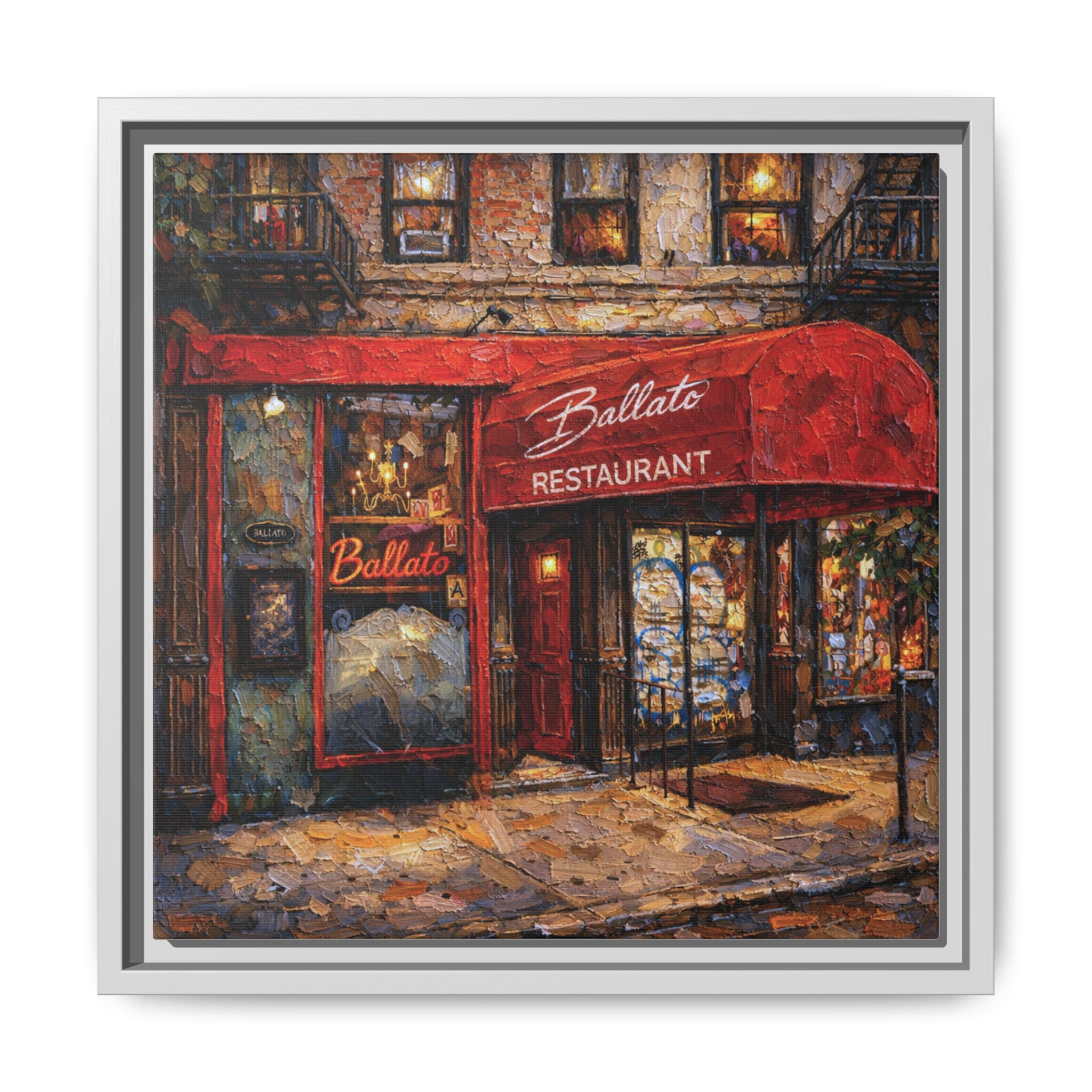 Emilio's Ballato — Restaurant Print | Matte Canvas + Wooden Frame