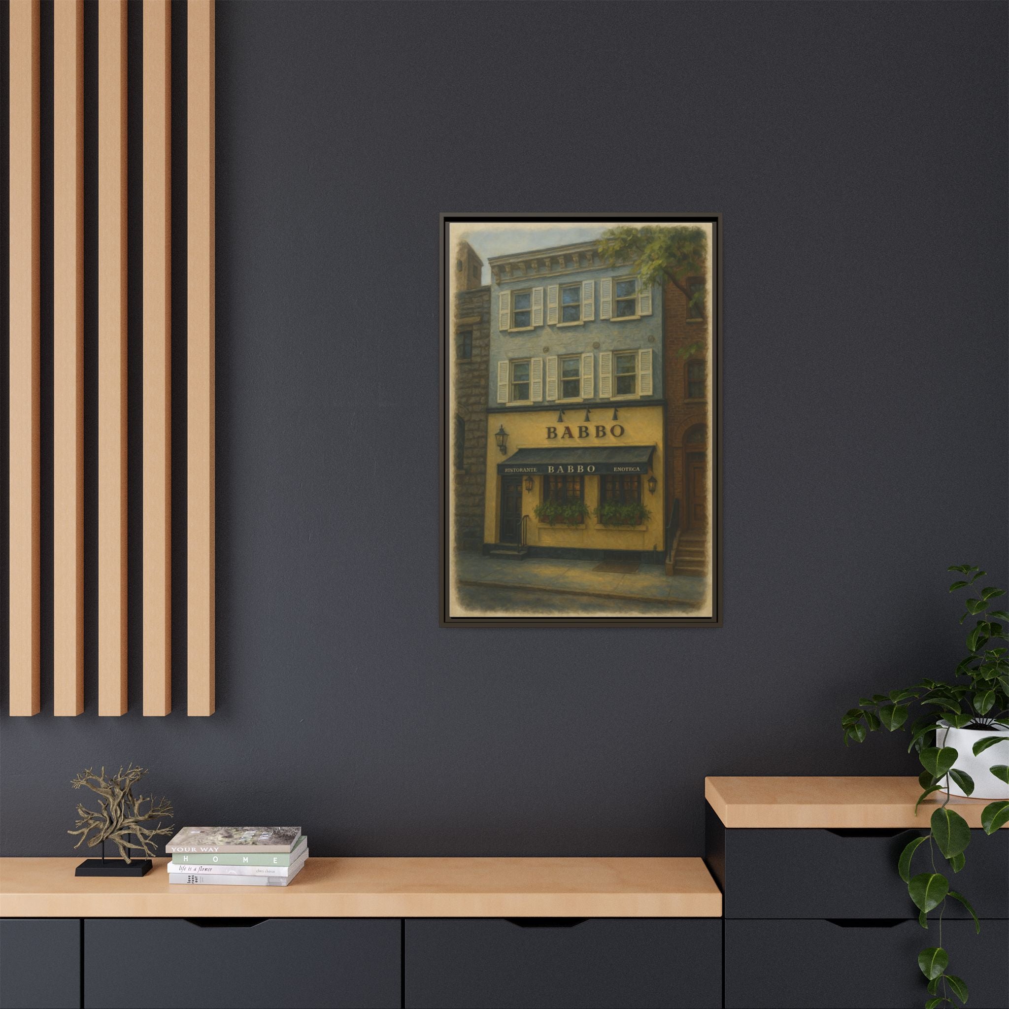 Babbo — Restaurant Print | Matte Canvas + Wooden Frame