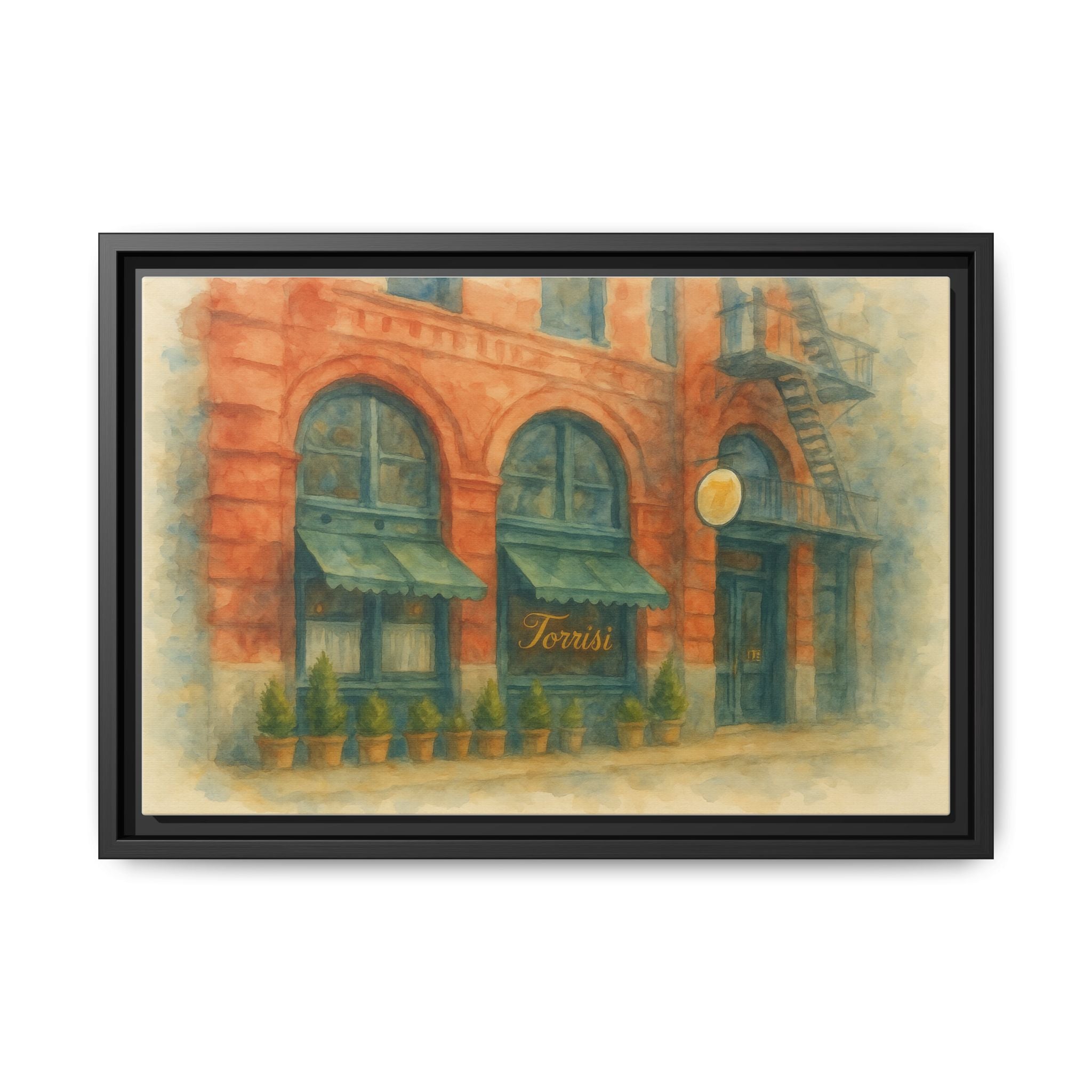 Torrisi — Restaurant Print | Matte Canvas + Wooden Frame