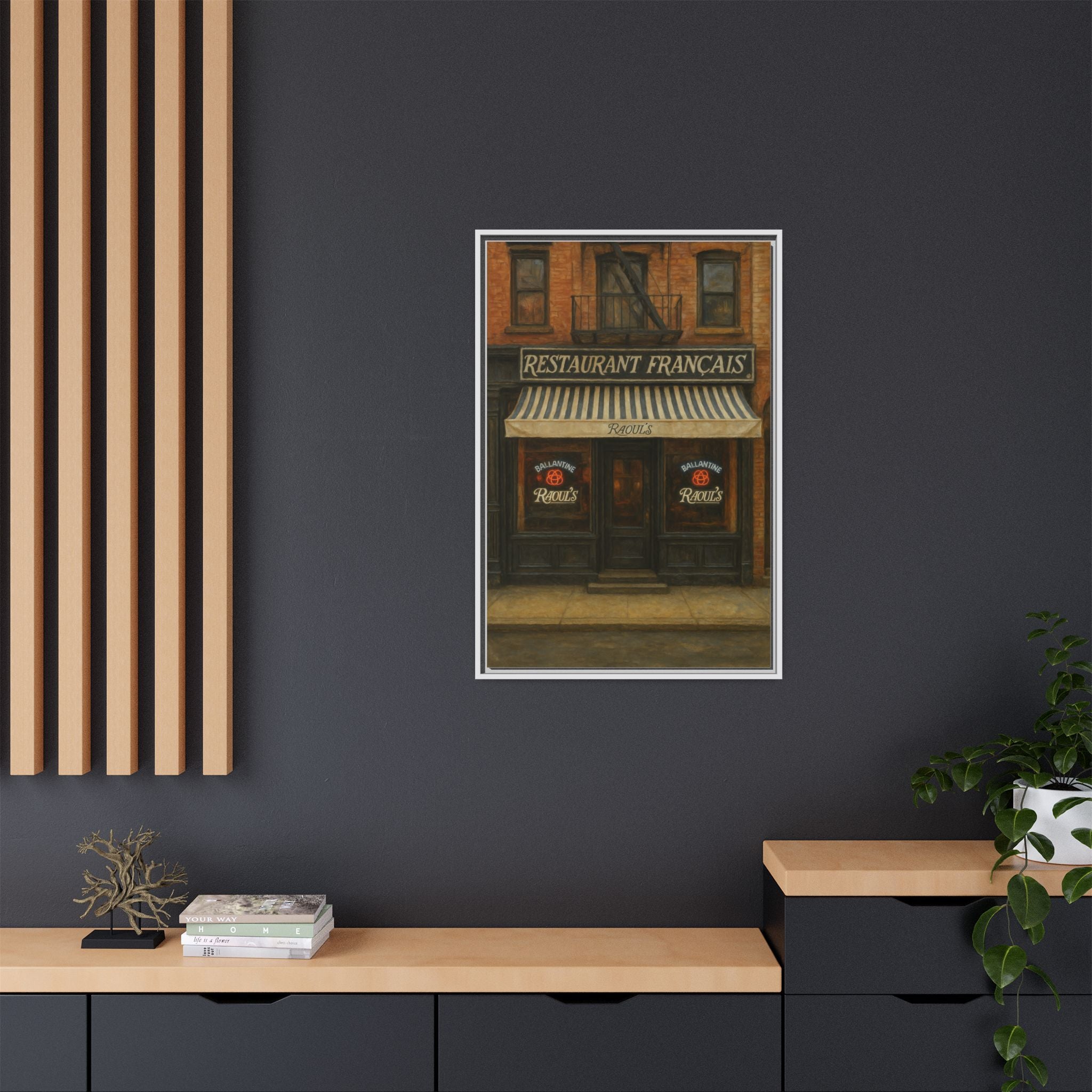 Raoul's Restaurant — Restaurant Print | Matte Canvas + Wooden Frame