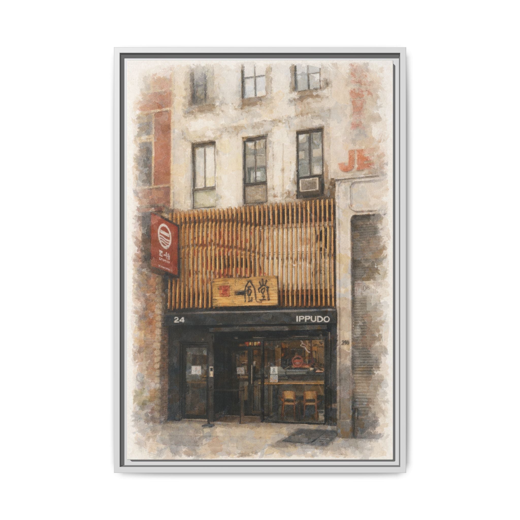 Ippudo — Restaurant Print | Matte Canvas + Wooden Frame
