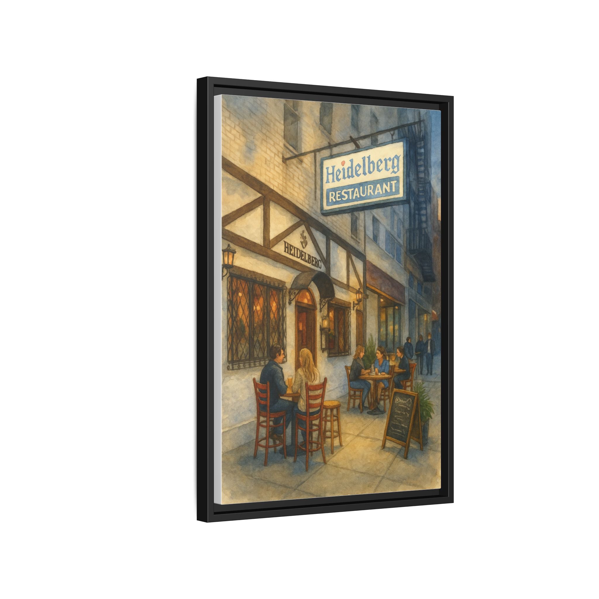 Heidelberg — Restaurant Print | Matte Canvas + Wooden Frame