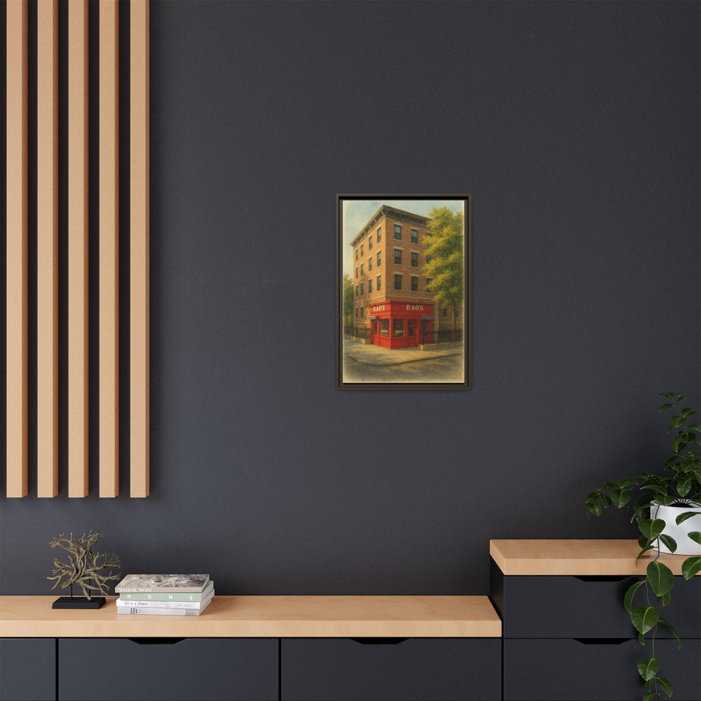 Rao's — Restaurant Print | Matte Canvas + Wooden Frame
