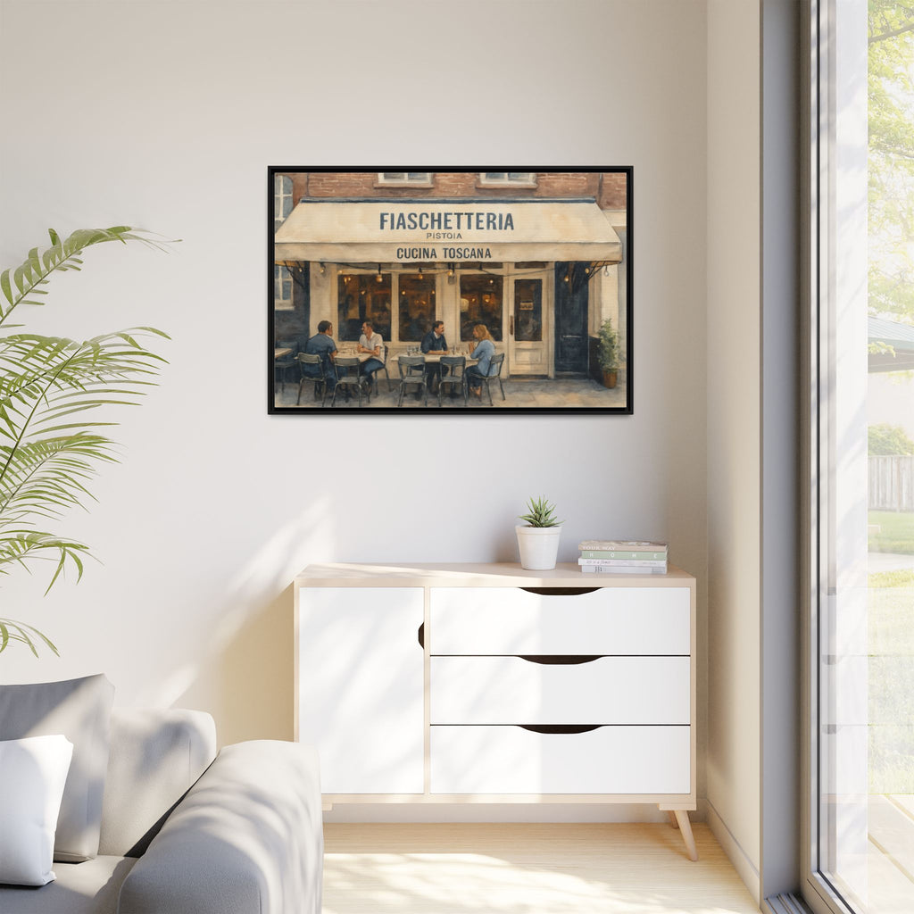 Fiaschetteria Pistoia — Restaurant Print | Matte Canvas + Wooden Frame
