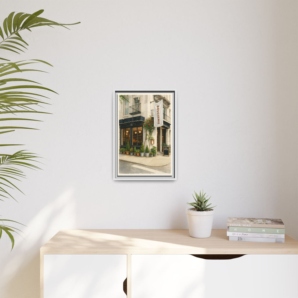 Petite Boucherie — Restaurant Print | Matte Canvas + Wooden Frame