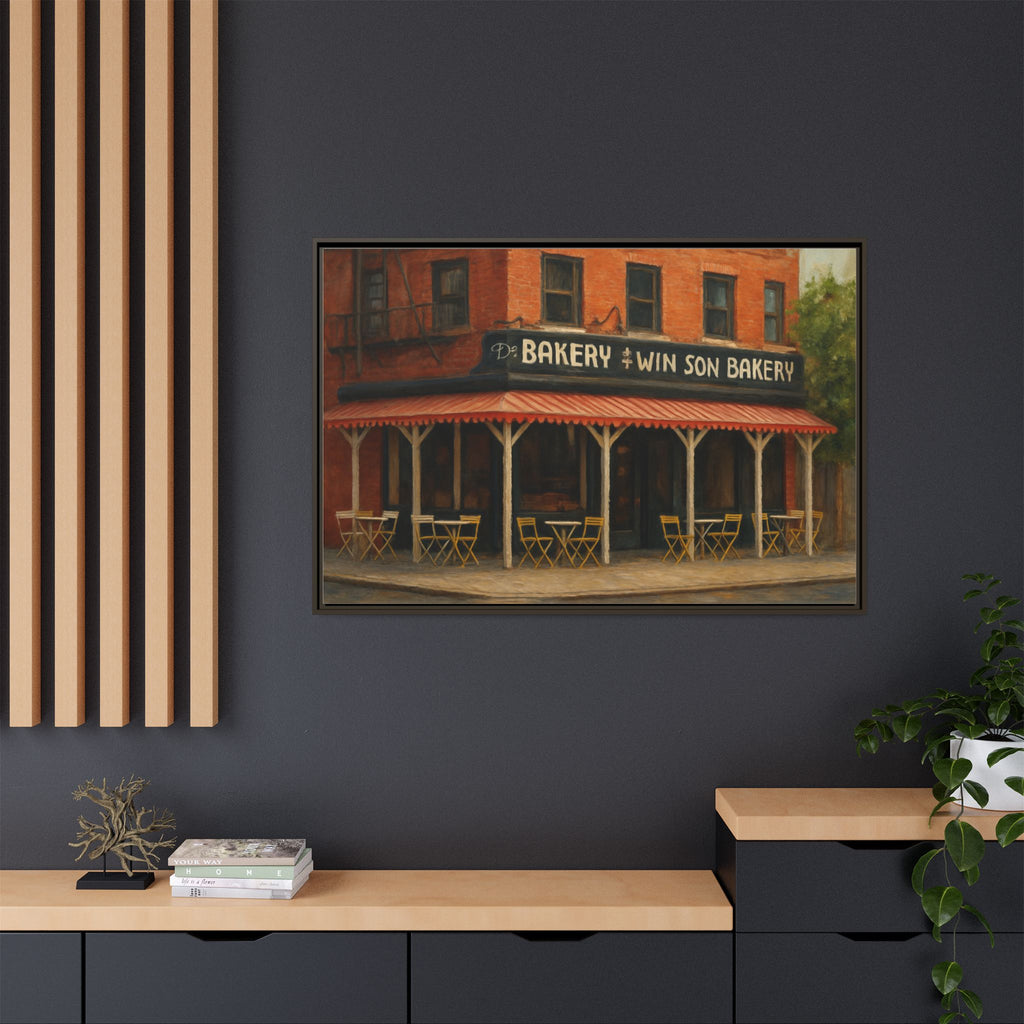 Win Son Bakery — Restaurant Print | Matte Canvas + Wooden Frame