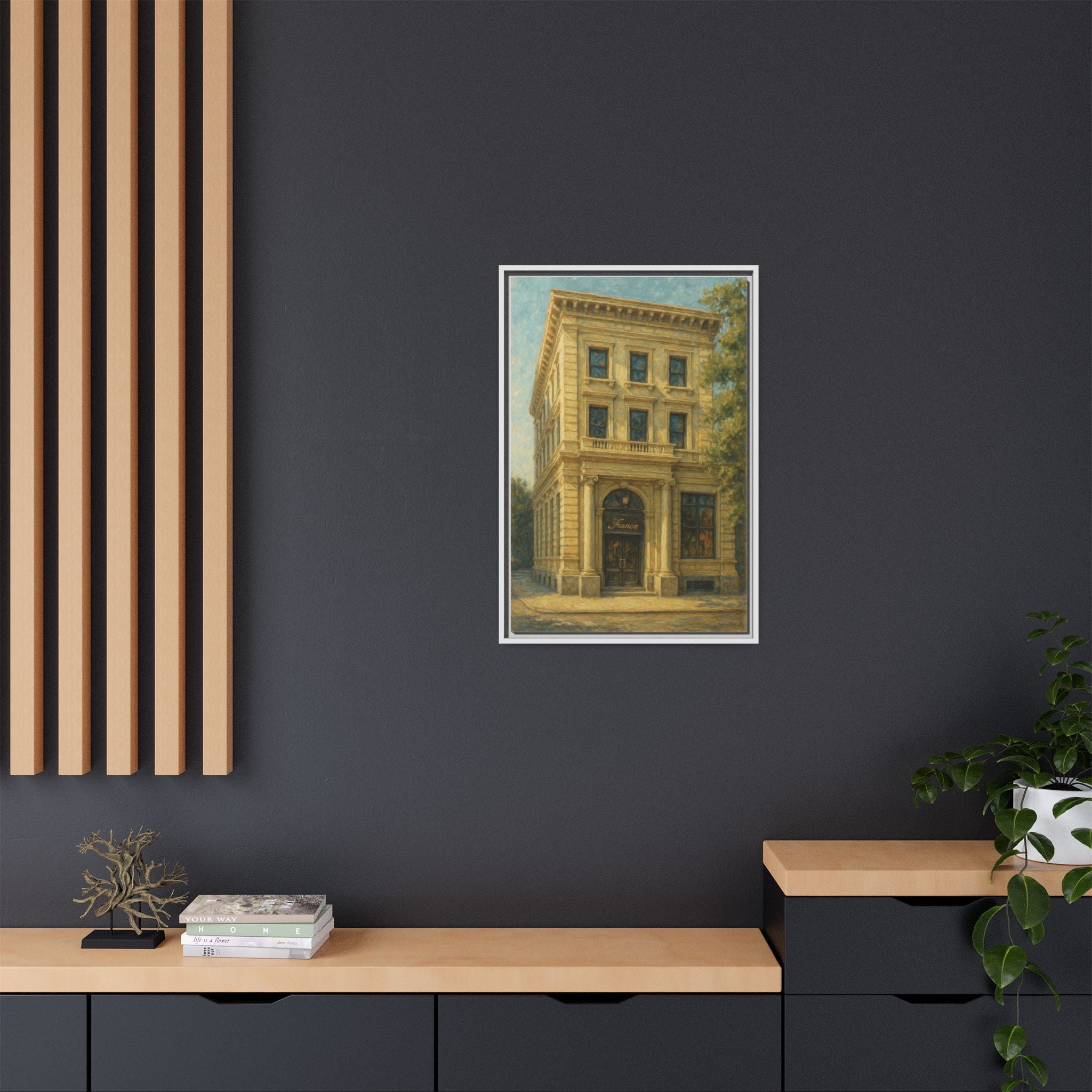 Francie — Restaurant Print | Matte Canvas + Wooden Frame