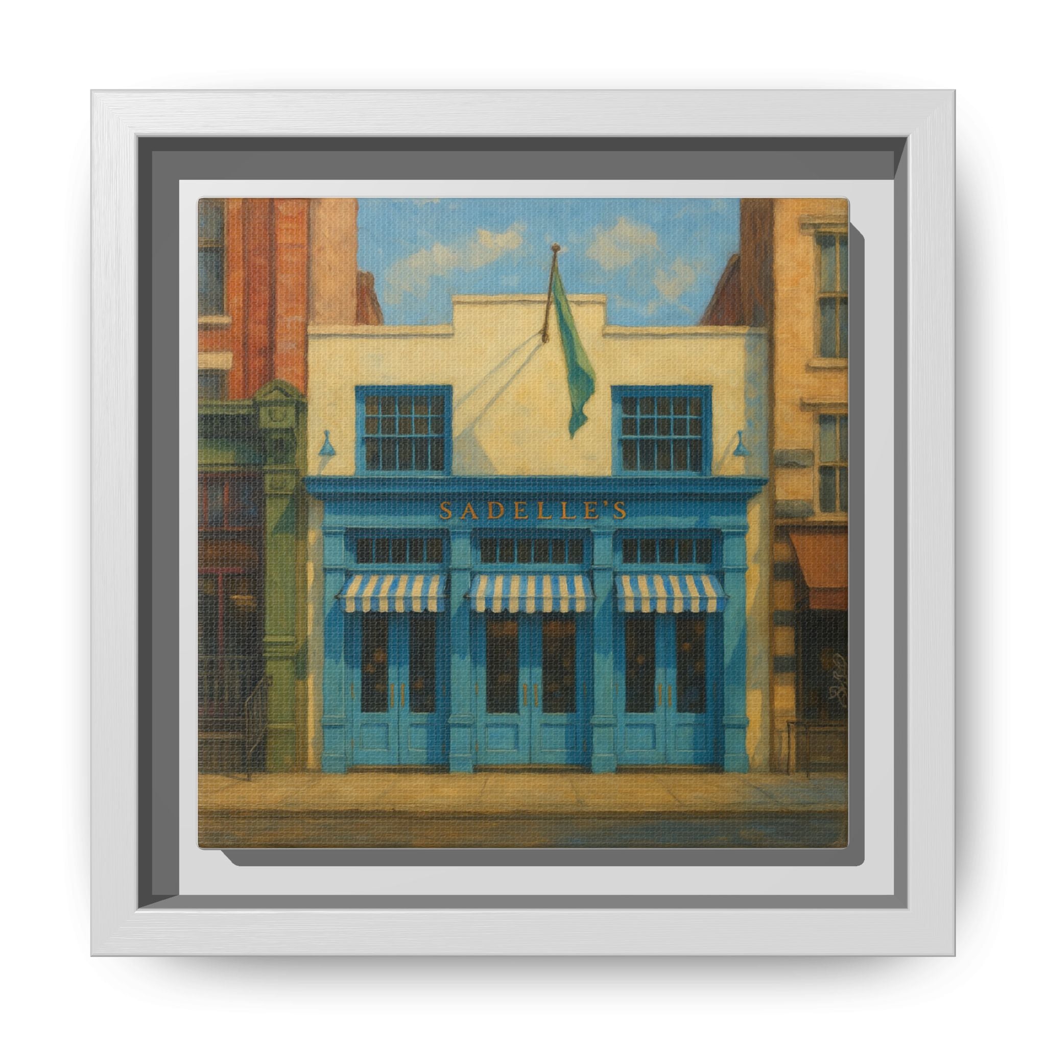 Sadelle's Restaurant — Restaurant Print | Matte Canvas + Wooden Frame