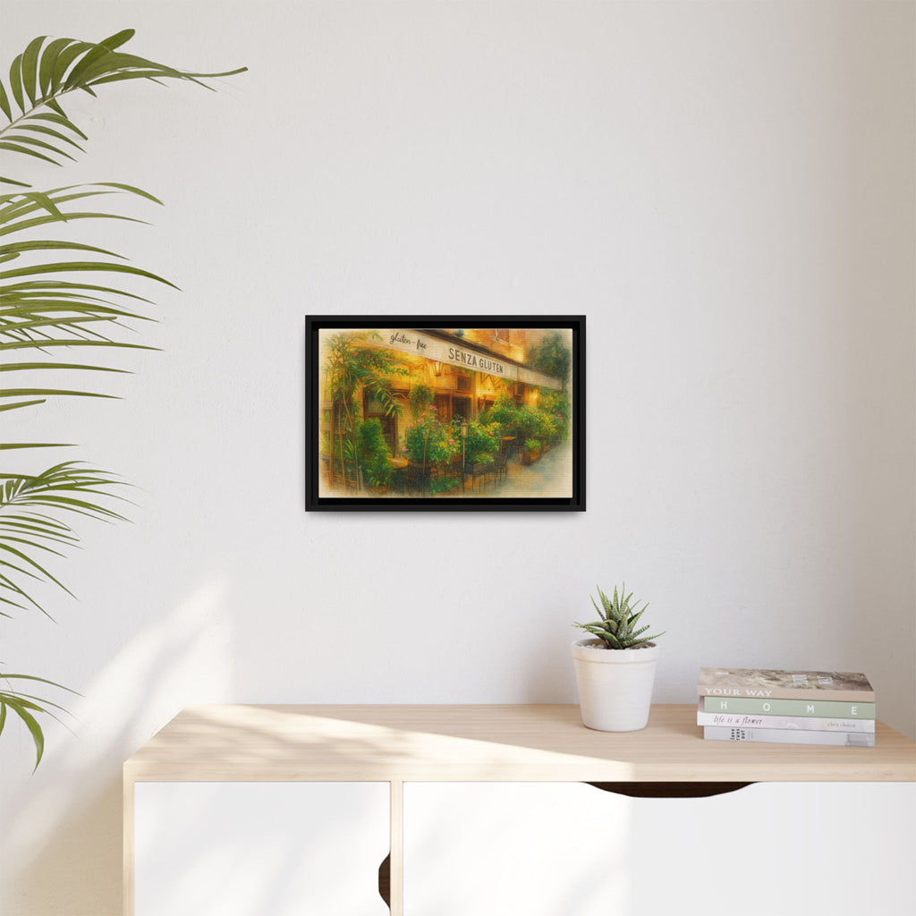 Senza Gluten — Restaurant Print | Matte Canvas + Wooden Frame