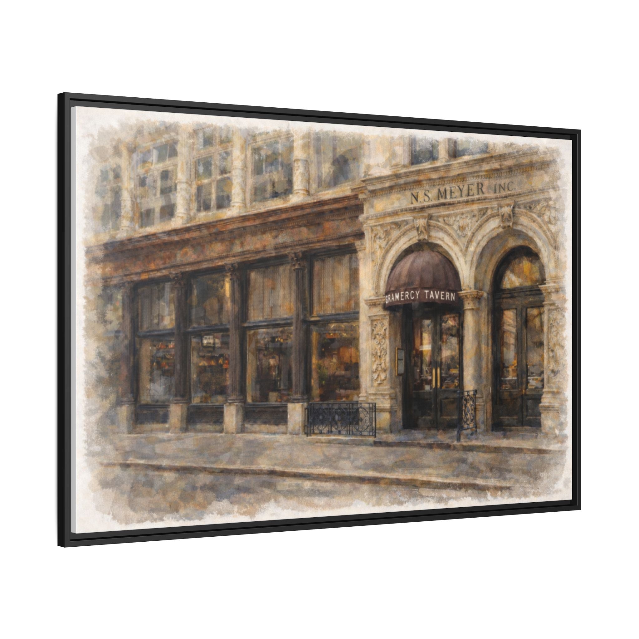 Gramercy Tavern — Restaurant Print | Matte Canvas + Wooden Frame