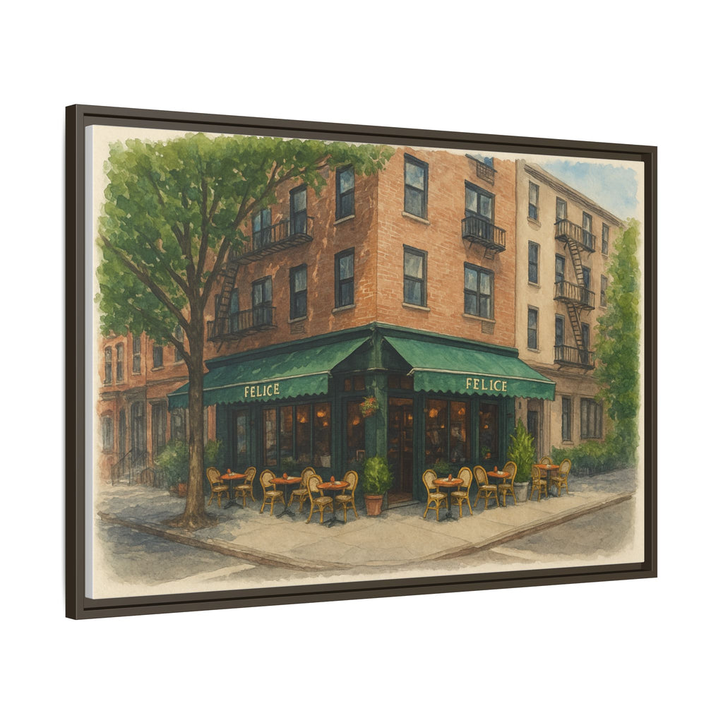Felice — Restaurant Print | Matte Canvas + Wooden Frame