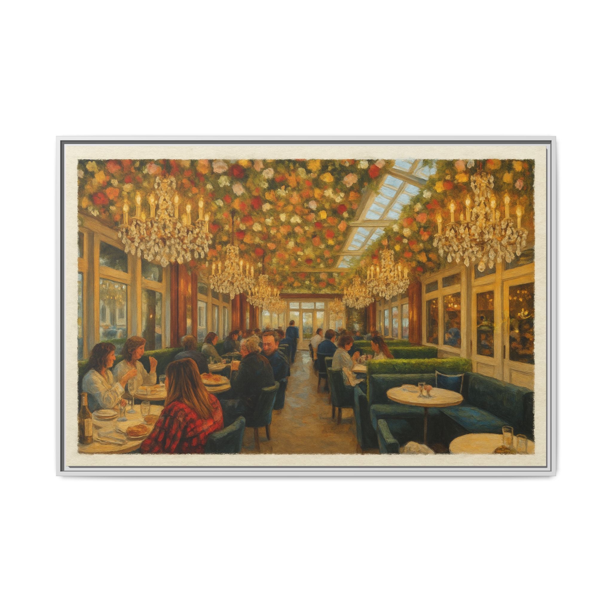 RH Rooftop — Restaurant Print | Matte Canvas + Wooden Frame