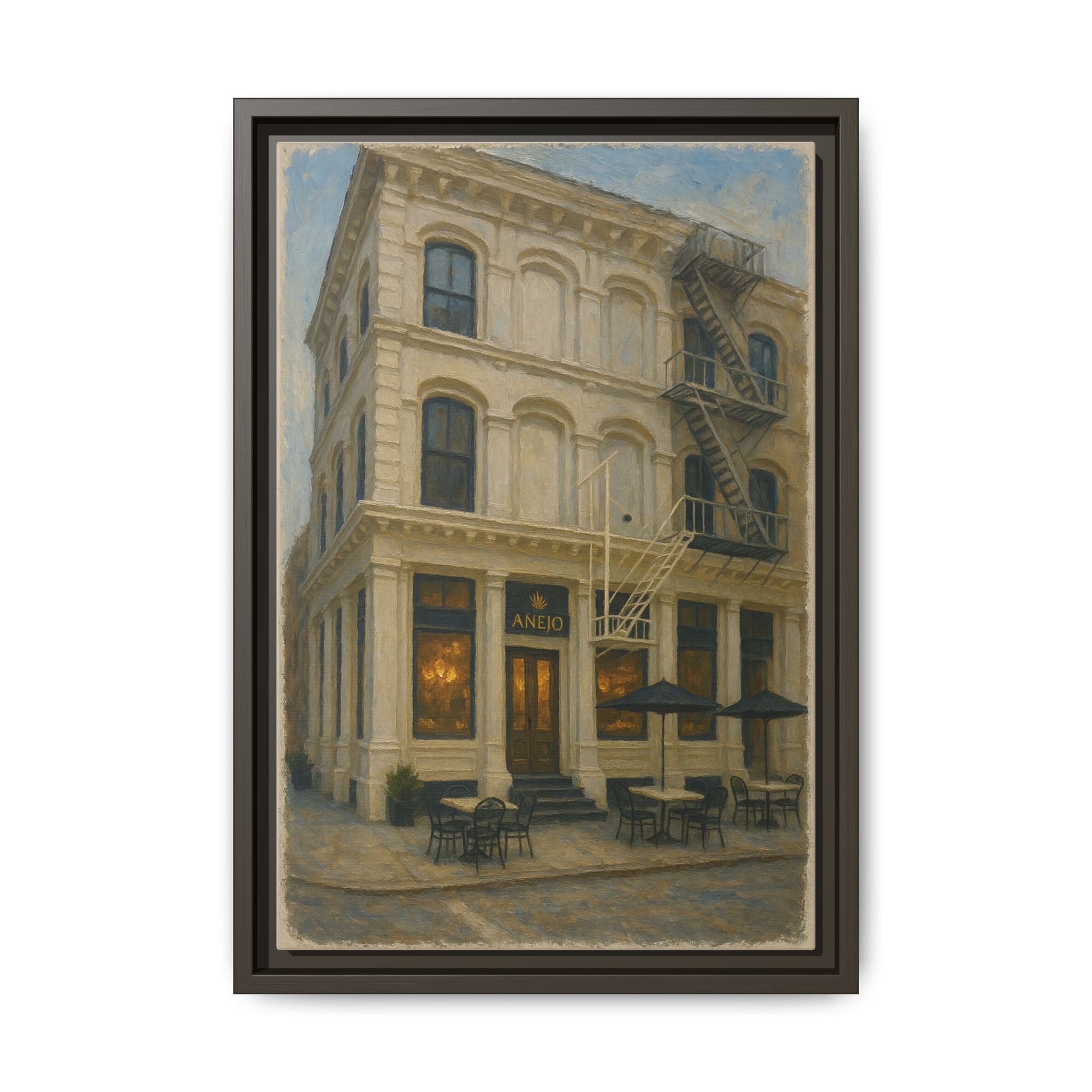 Anejo — Restaurant Print | Matte Canvas + Wooden Frame