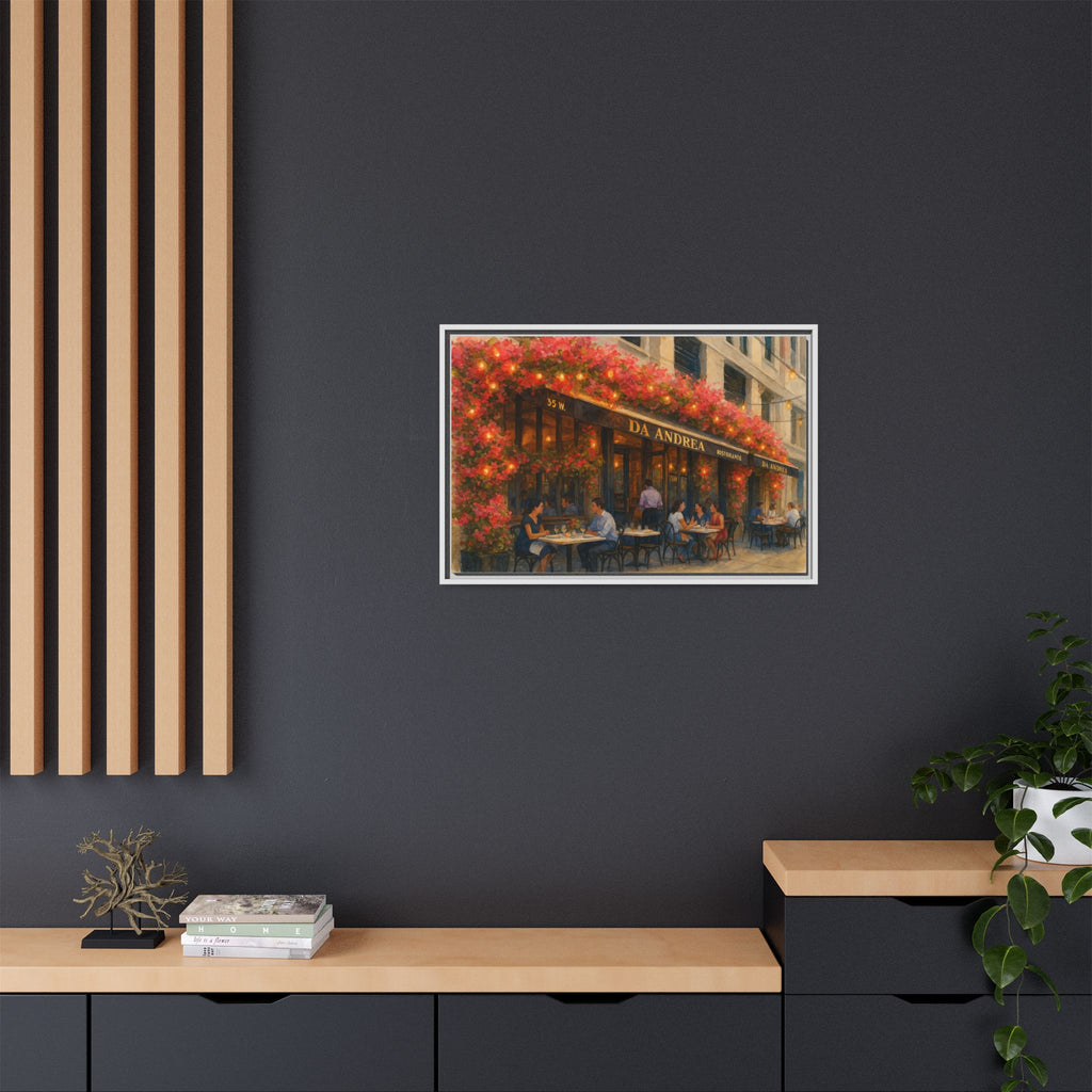 Da Andrea — Restaurant Print | Matte Canvas + Wooden Frame