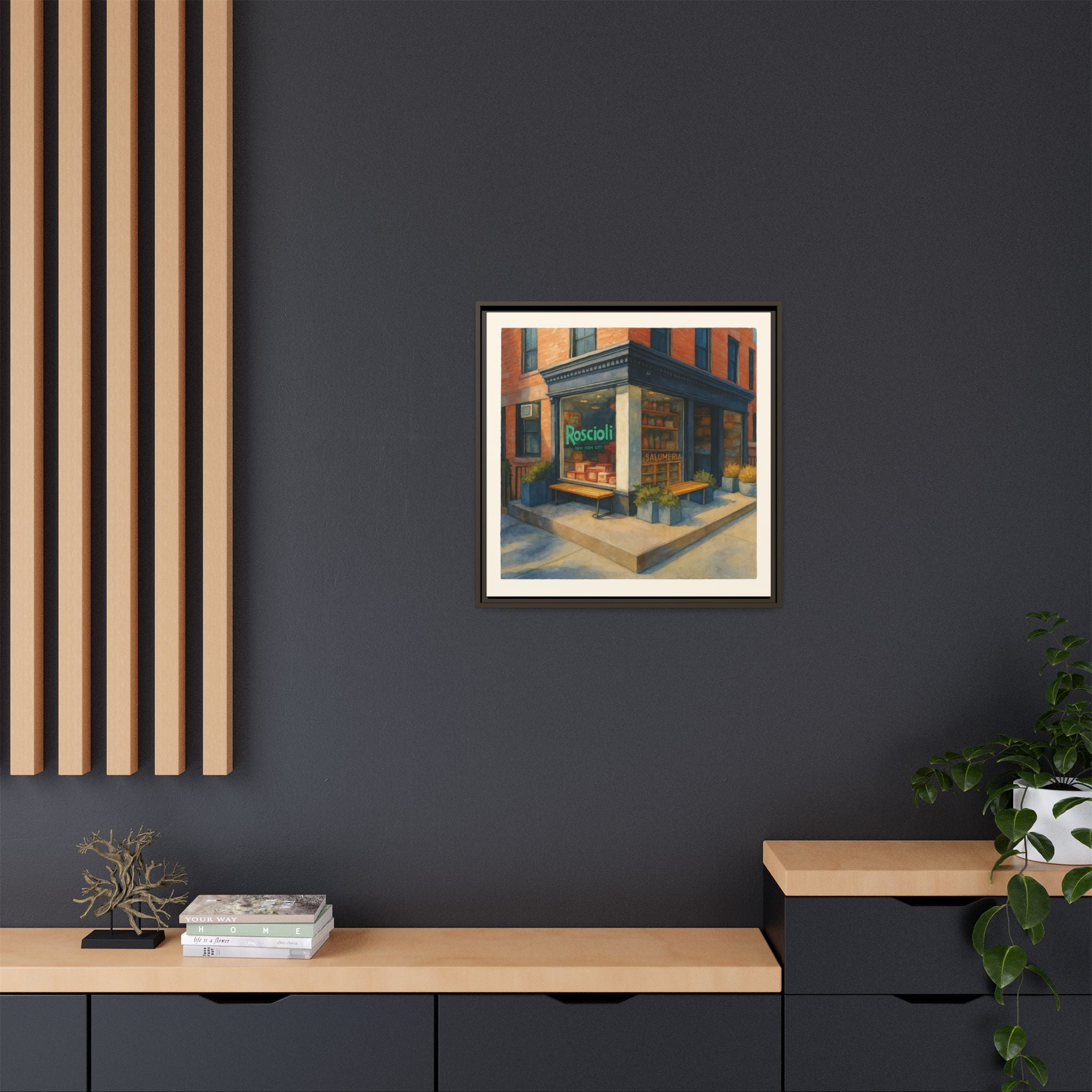 Roscioli Restaurant — Restaurant Print | Matte Canvas + Wooden Frame