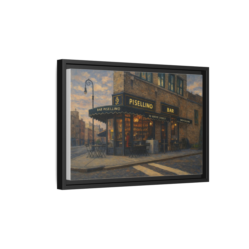 Bar Pisellino — Restaurant Print | Matte Canvas + Wooden Frame
