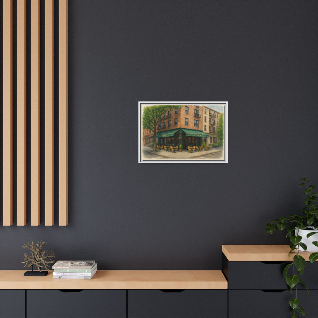 Felice — Restaurant Print | Matte Canvas + Wooden Frame