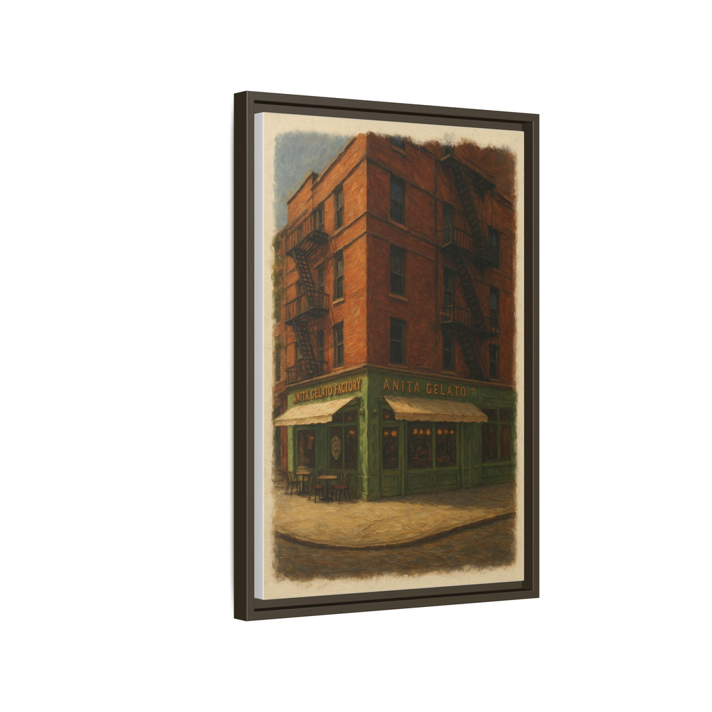 Anita Gelato — Restaurant Print | Matte Canvas + Wooden Frame